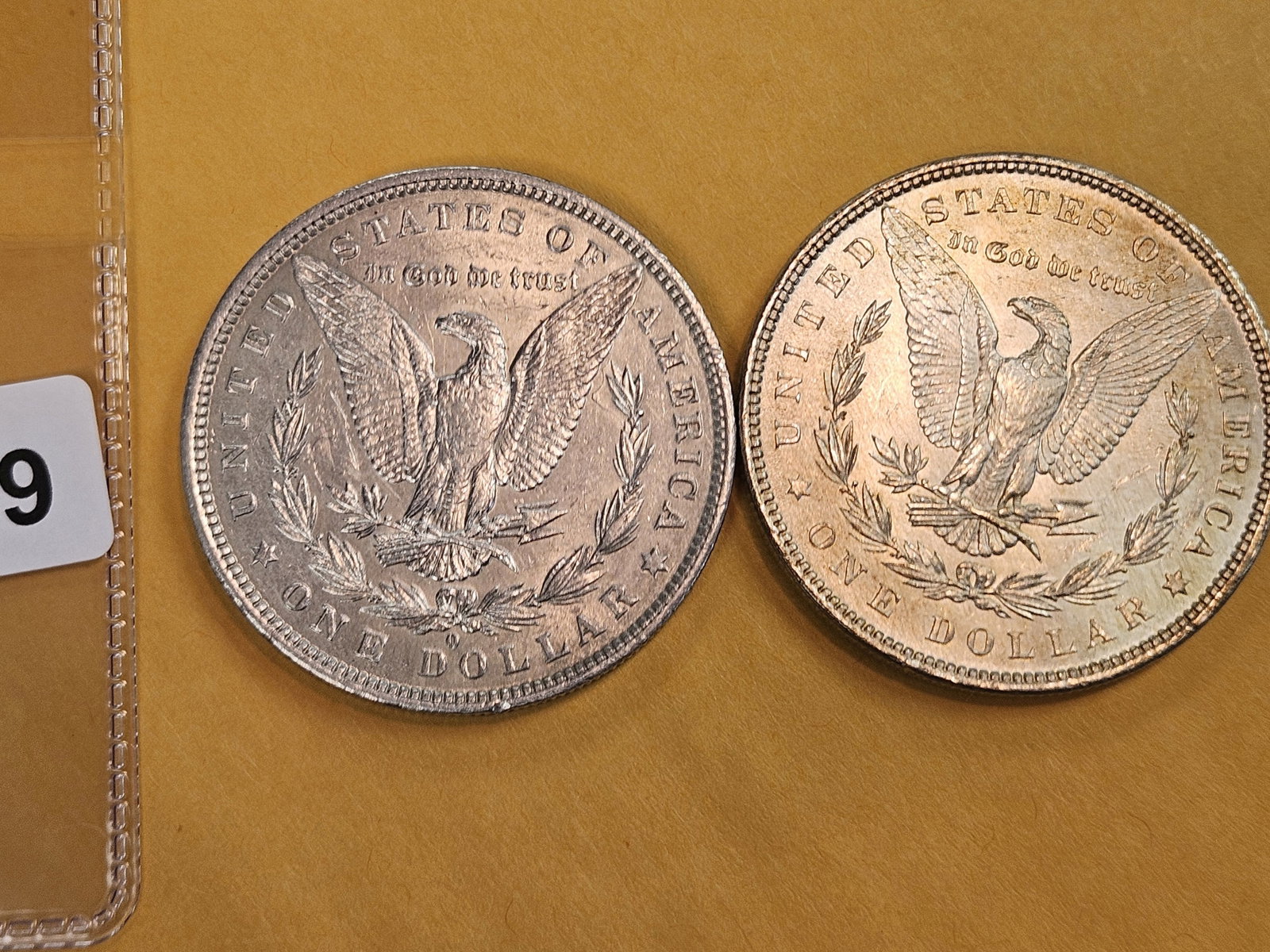 Two Brilliant About Uncirculated Morgan silver Dollars - 3