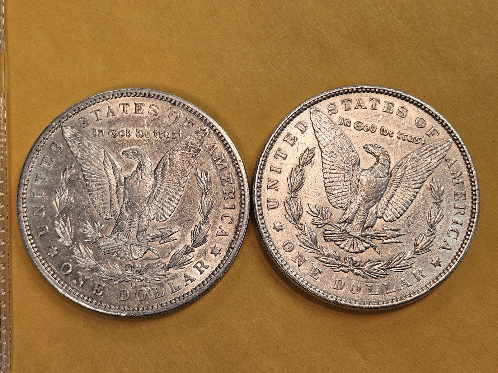Two Brilliant About Uncirculated Morgan silver Dollars - 3