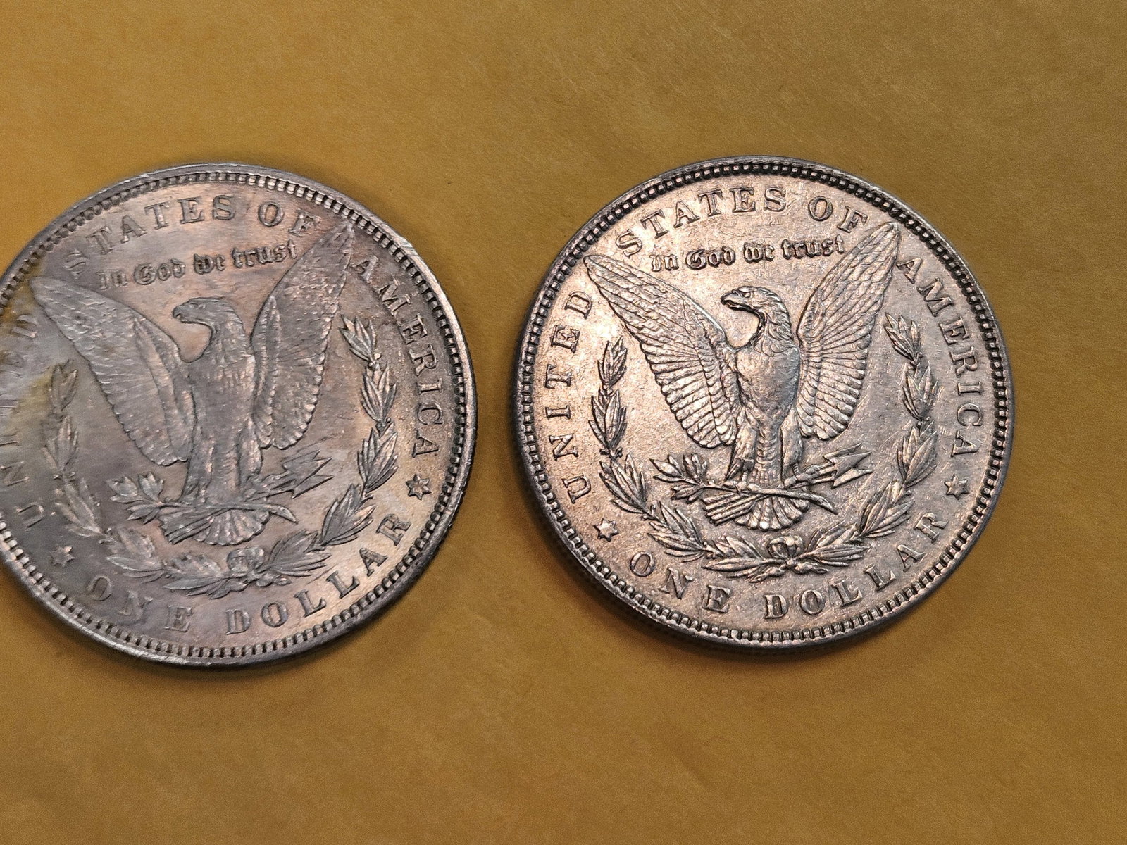 Two Brilliant About Uncirculated Morgan silver Dollars - 3