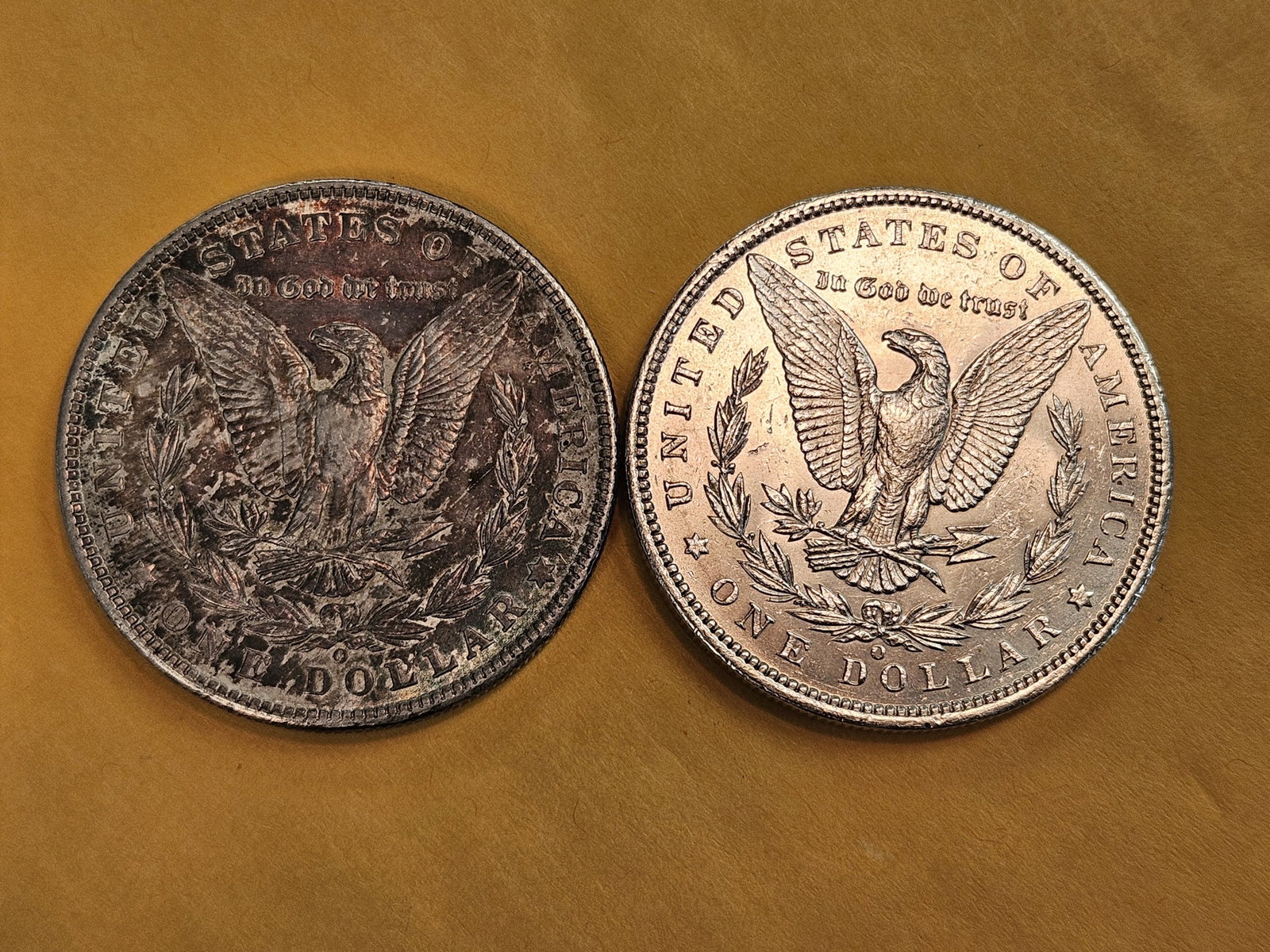 Two Brilliant About Uncirculated Morgan silver Dollars - 3