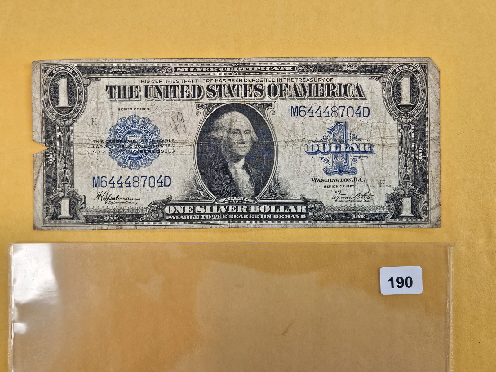 Series of 1923 One Dollar Large Size Silver Certificate (1 of 2)