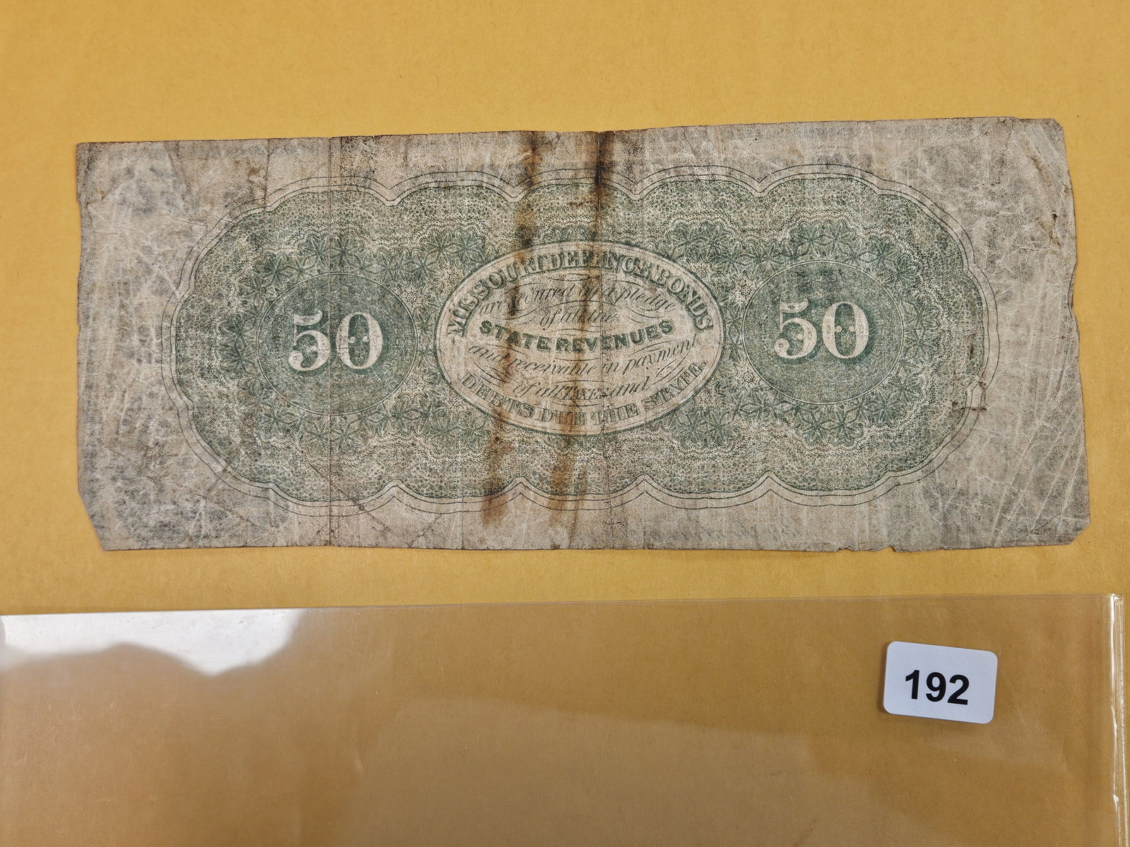 186_ Missouri Defence Bond Fifty Dollars - 2