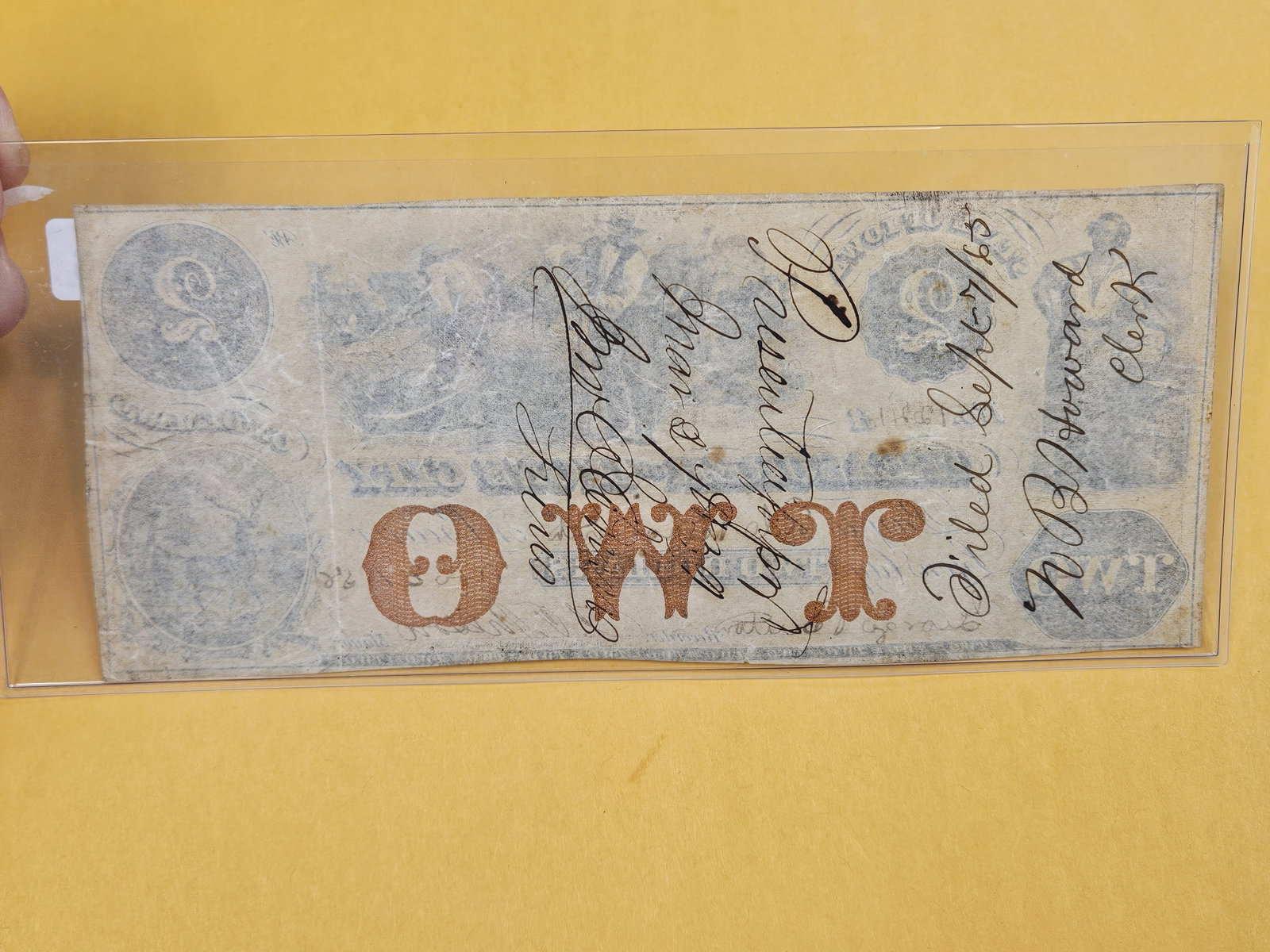 Crisp 1858 Two Dollar Obsolete Note - 3