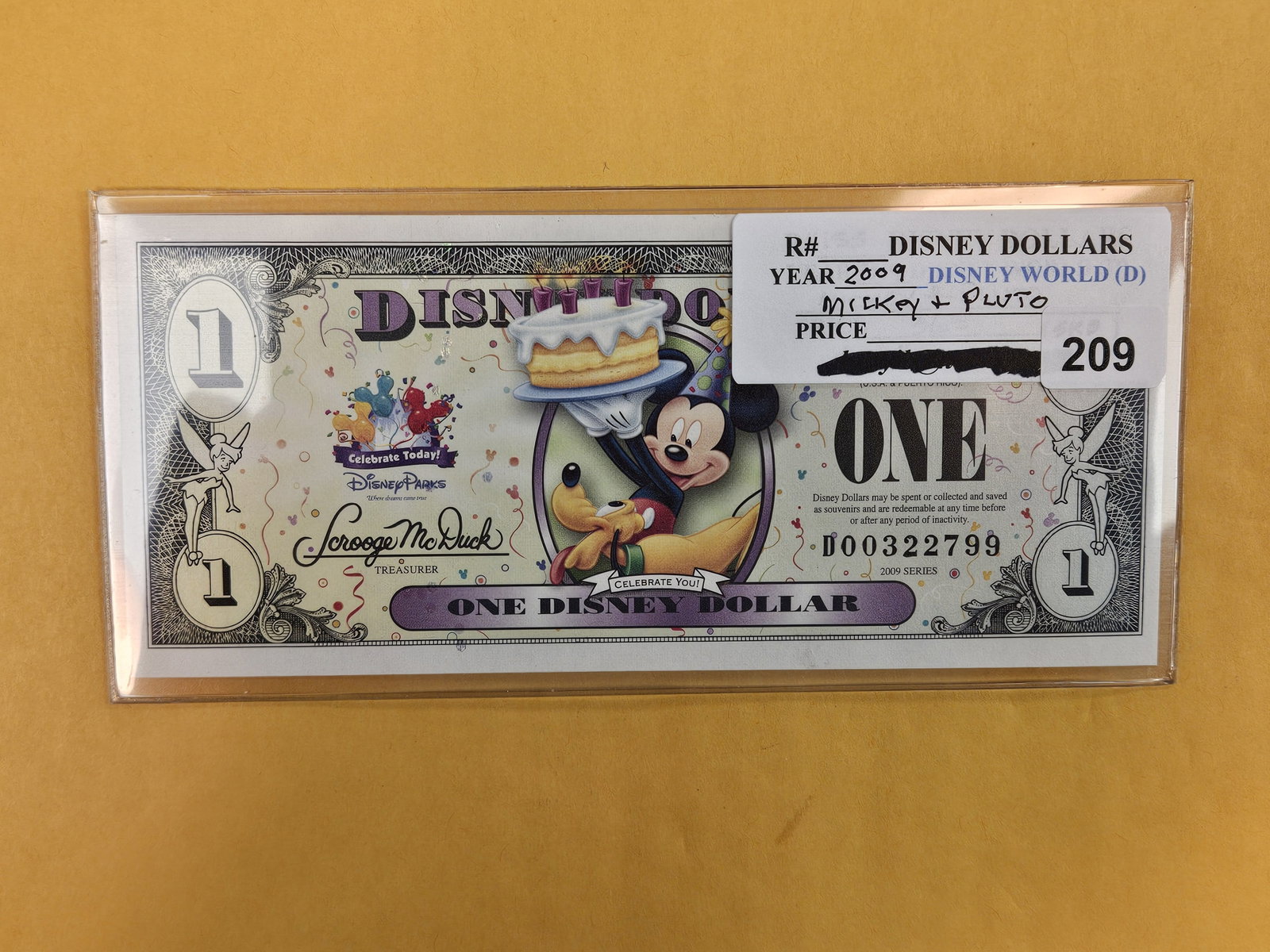 DISNEY DOLLAR! Crisp Uncirculated One Disney Dollar (1 of 2)