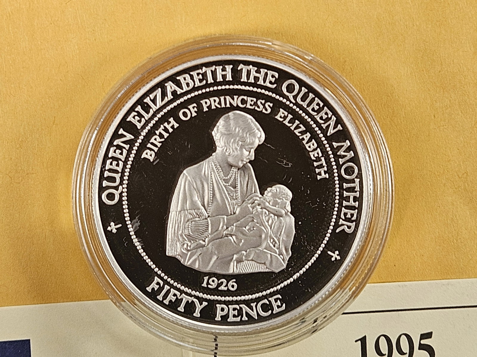 GEM Proof Deep Cameo 1995 Falklands Islands Silver 50 pence: In original plastic with COA