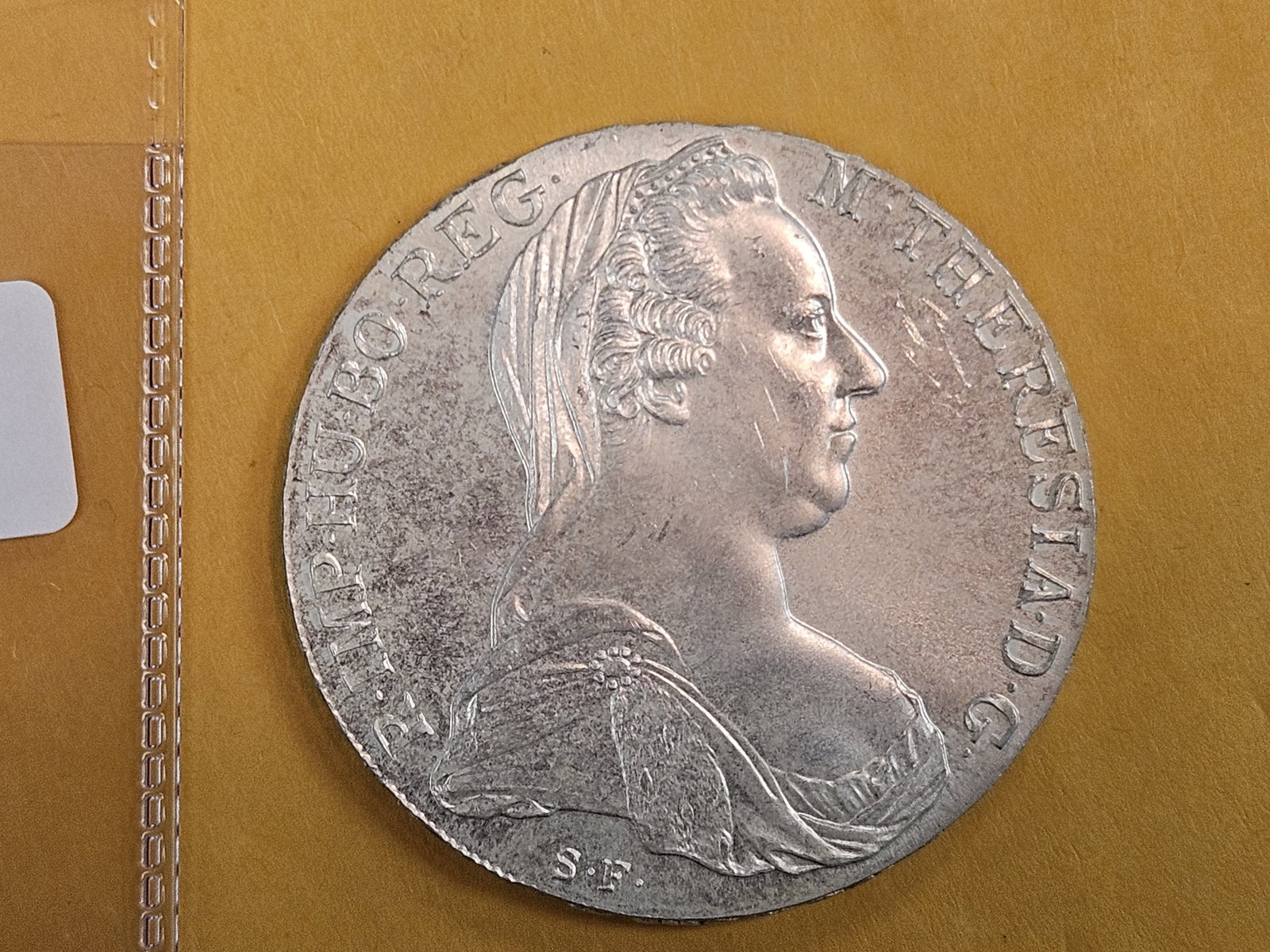 Brilliant Uncirculated 1780 Maria Theresa silver thaler: restrike