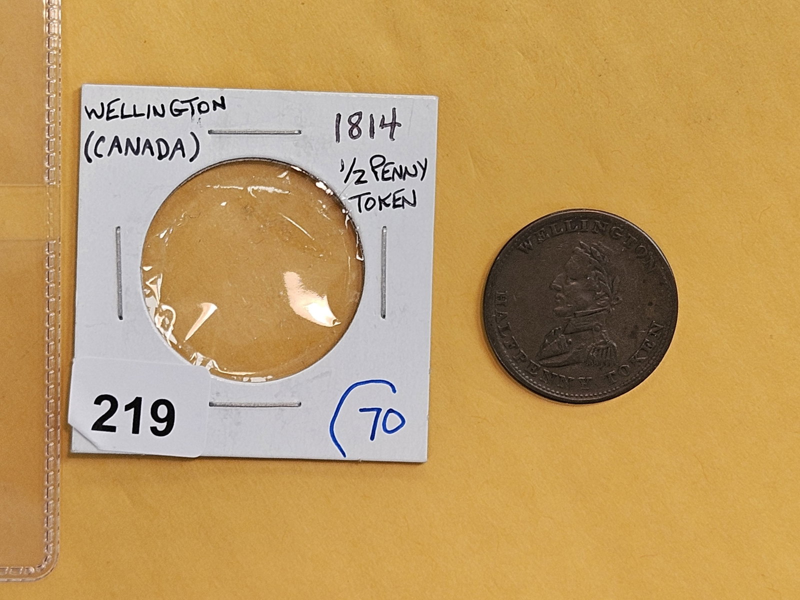 1814 copper Canada Half-Penny token - 2
