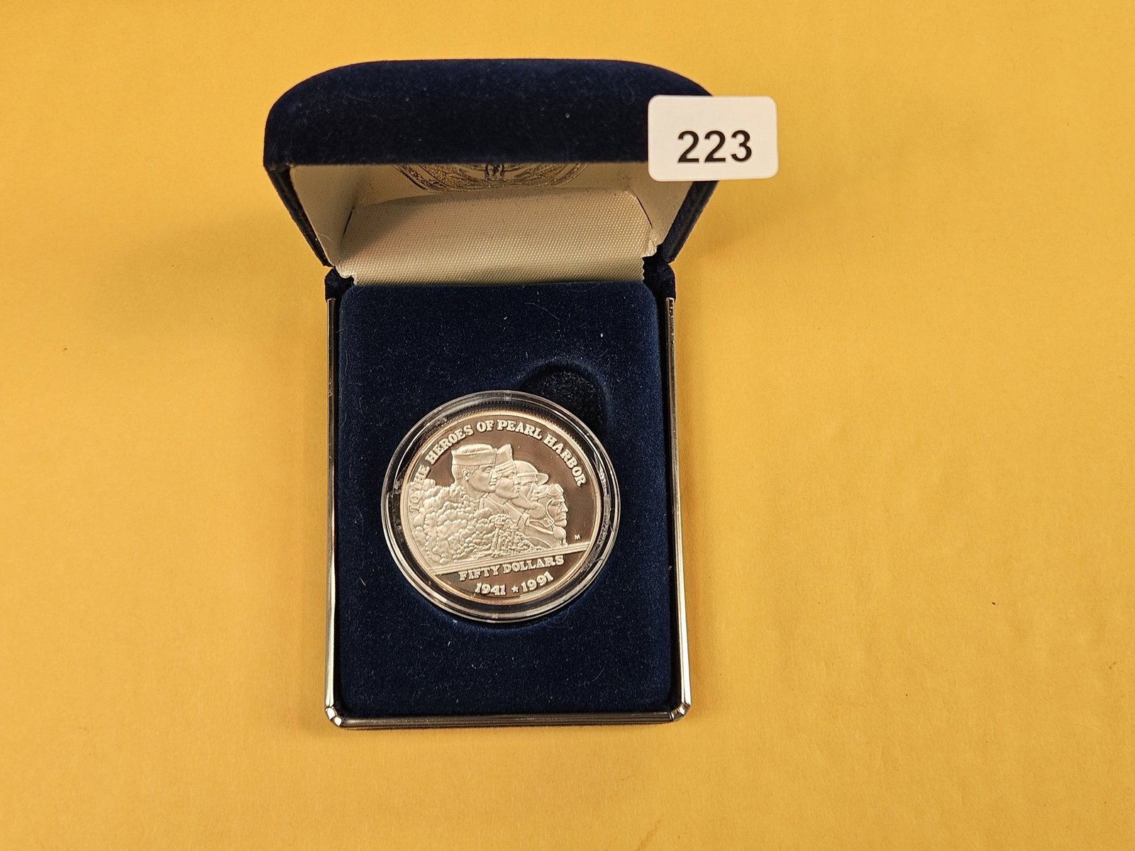GEM Proof Deep Cameo 1991 Marshall Islands Silver Fifty Dollars: In original box. .999 fine silver. KM # 36