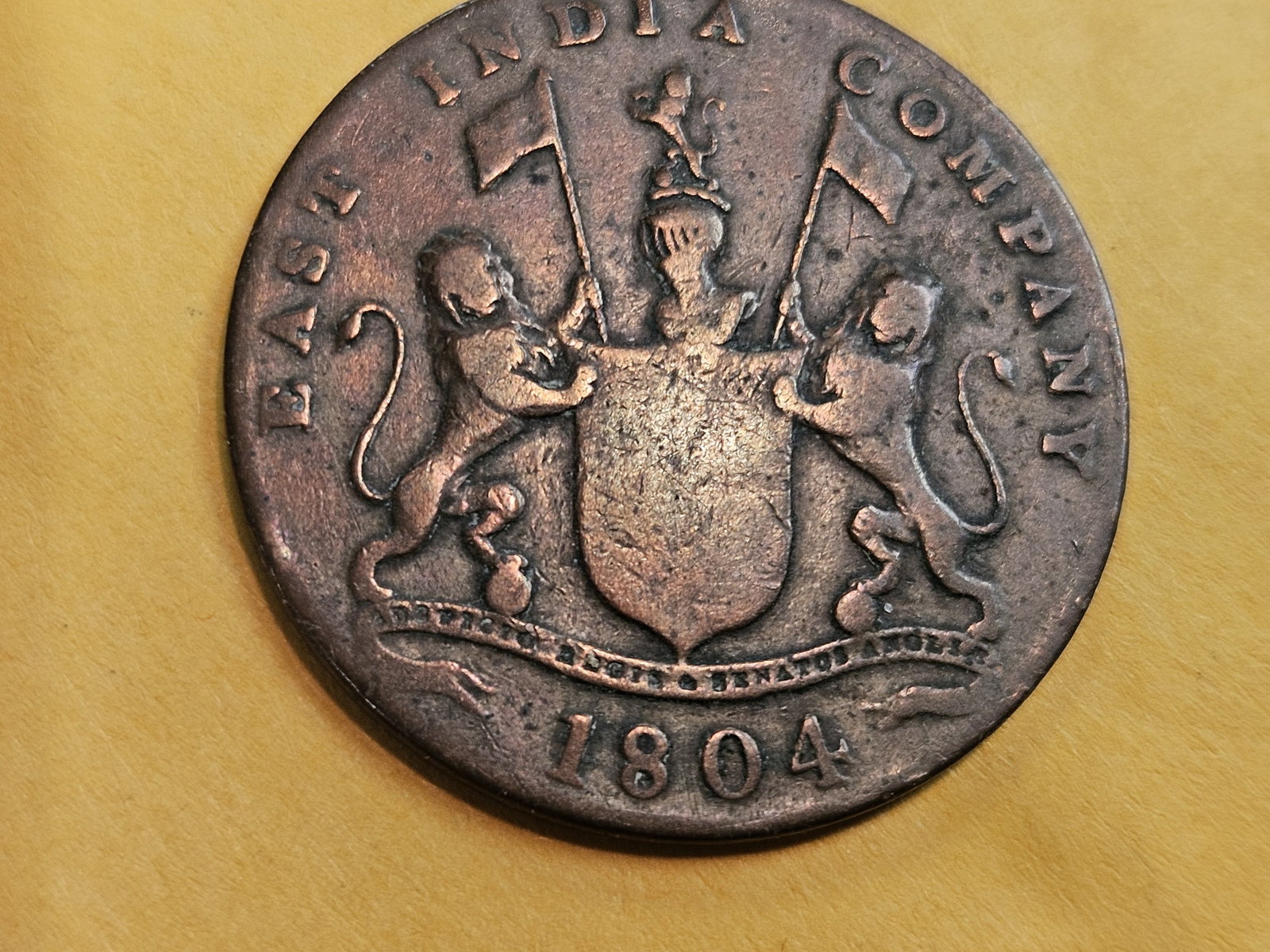 1804 East India Company 4 keping thin flan - 3
