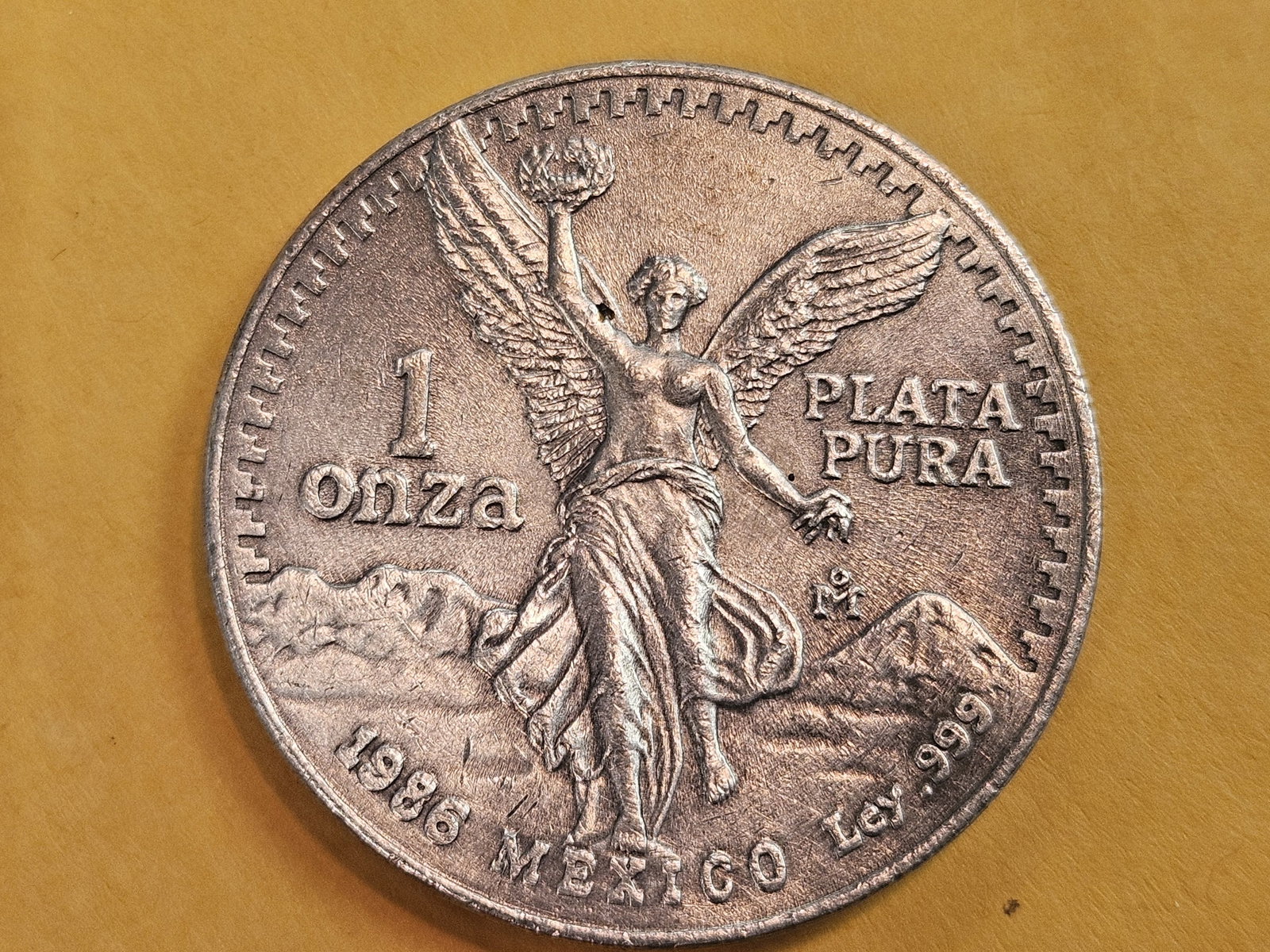 Brilliant Uncirculated 1986 Mexico silver Onza: Libertad