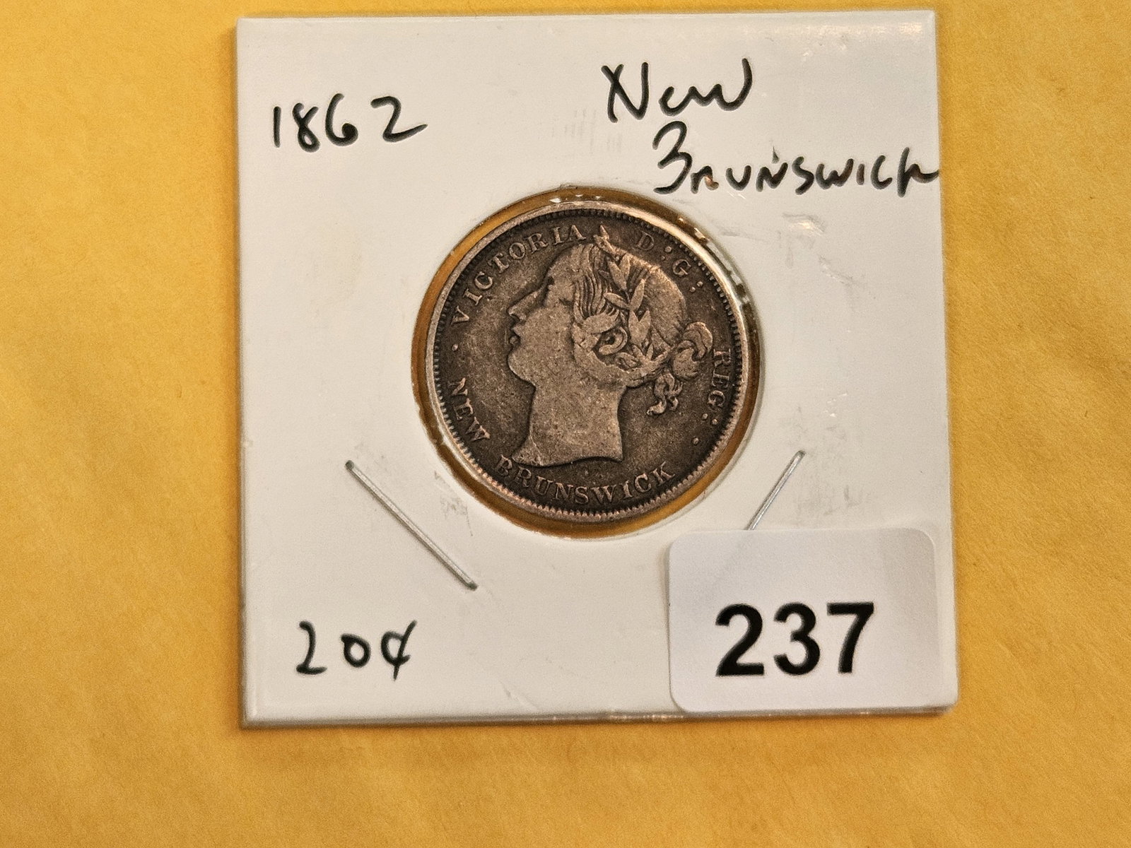 * 1862 New Brunswick silver 20 cents - 2