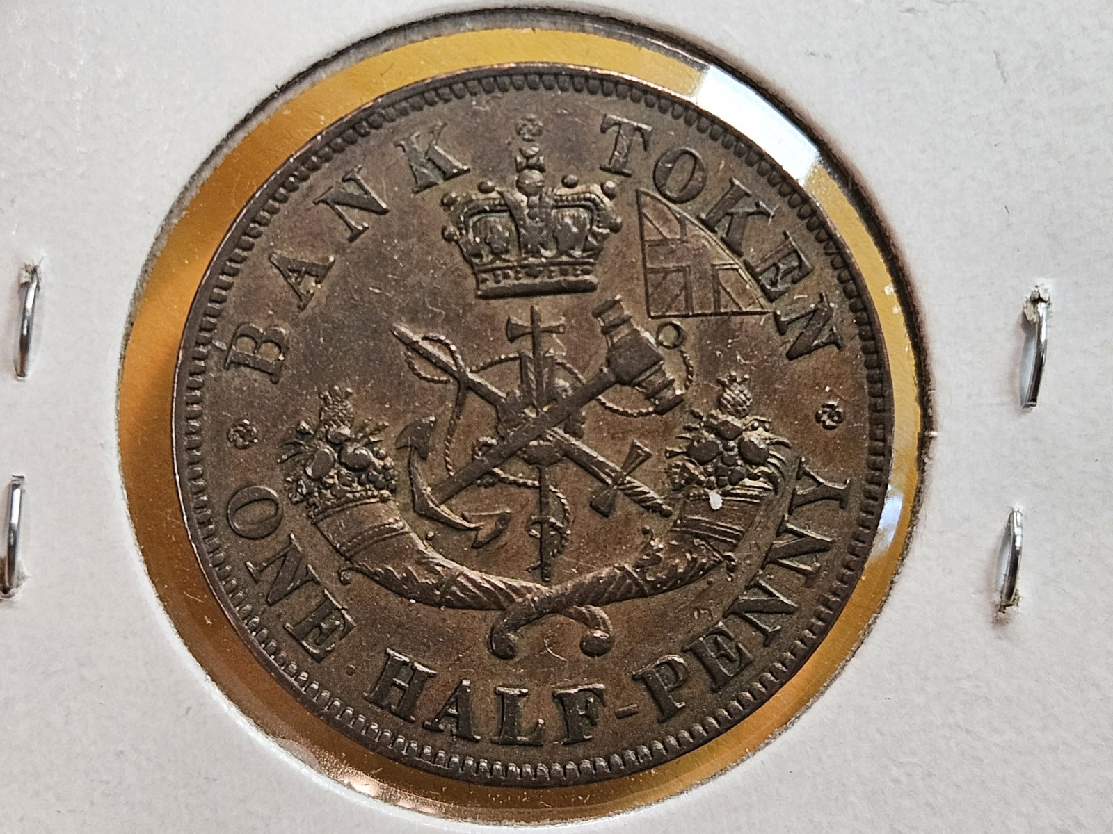 Brilliant AU-UNC 1850 Bank of Upper Canada Half-Penny - 5