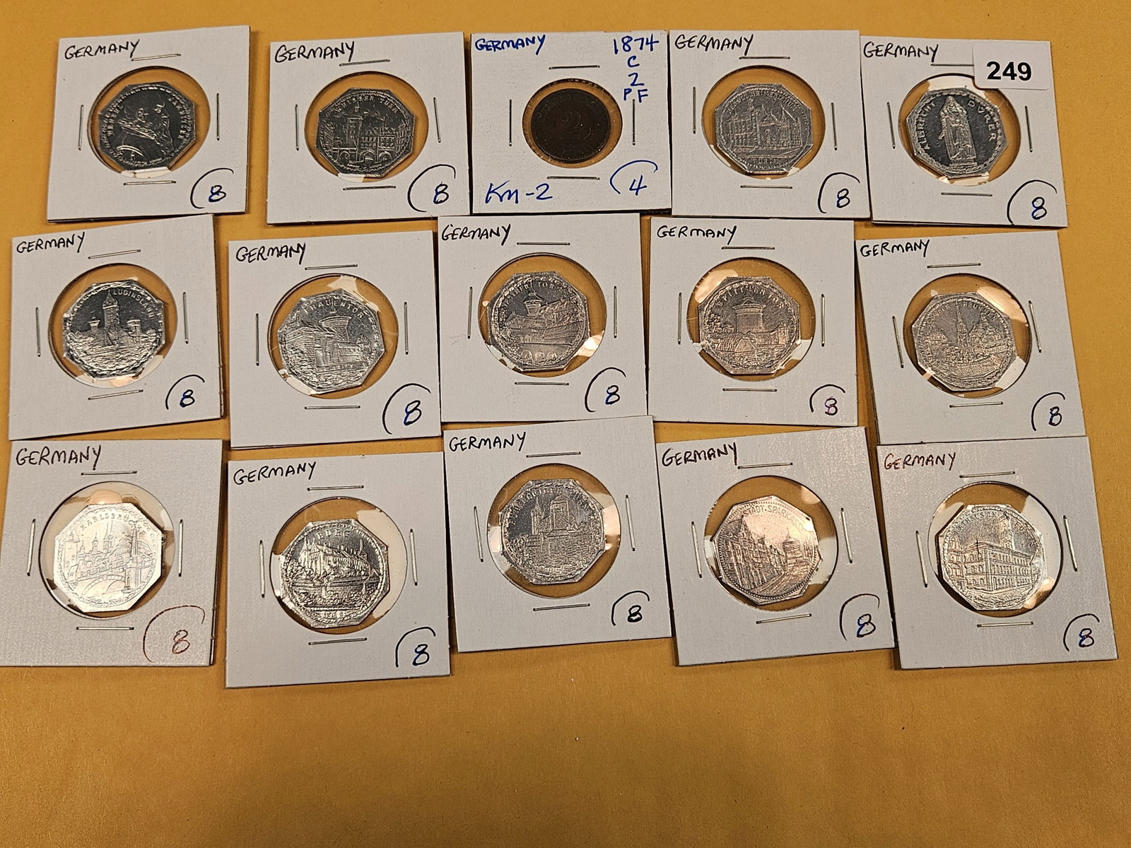 Fifteen mixed GEM German coins - 2