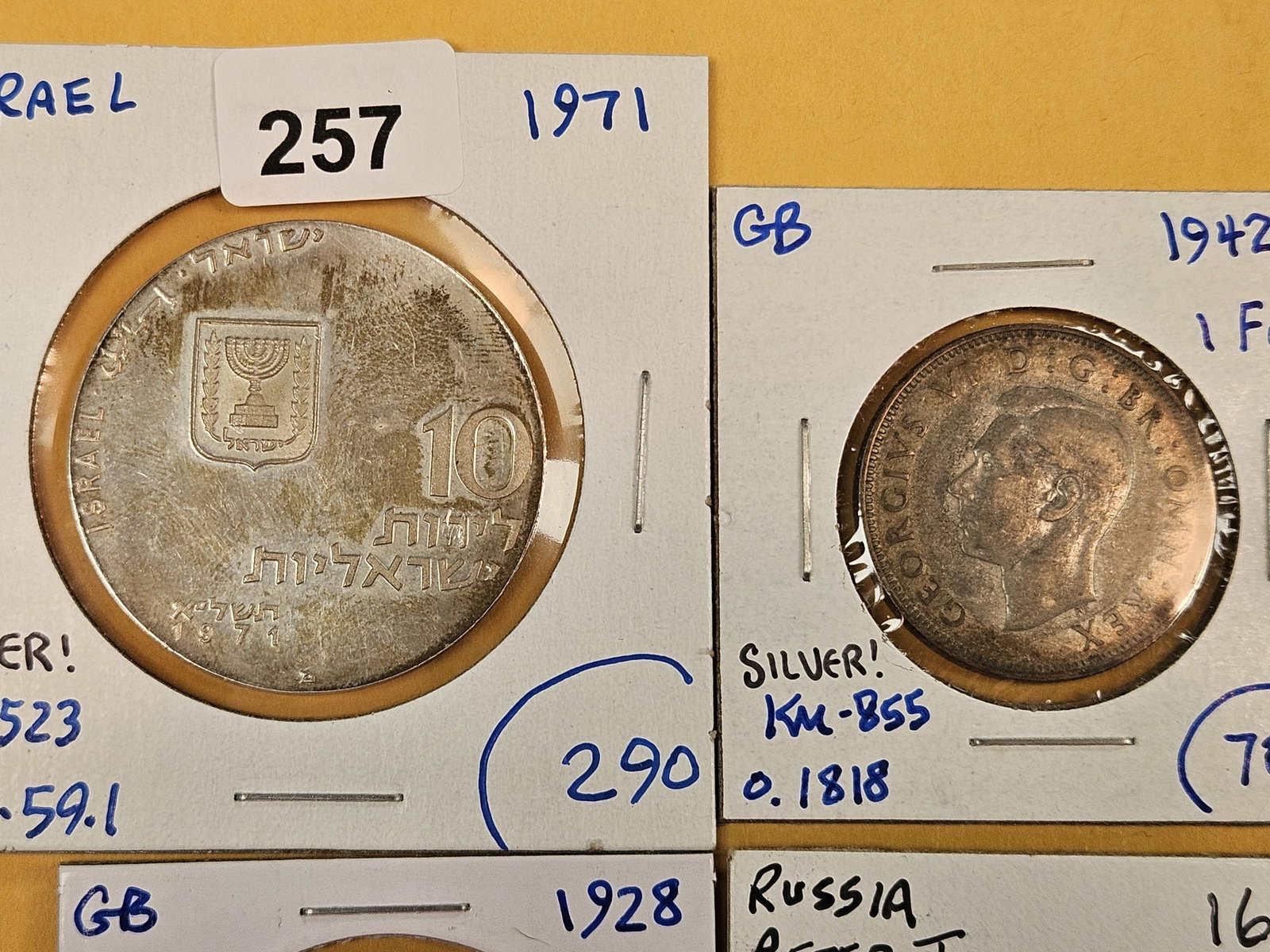 Five lovely, mixed, Silver World coins - 2