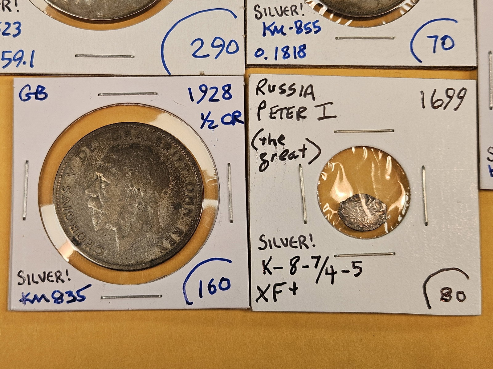 Five lovely, mixed, Silver World coins - 3