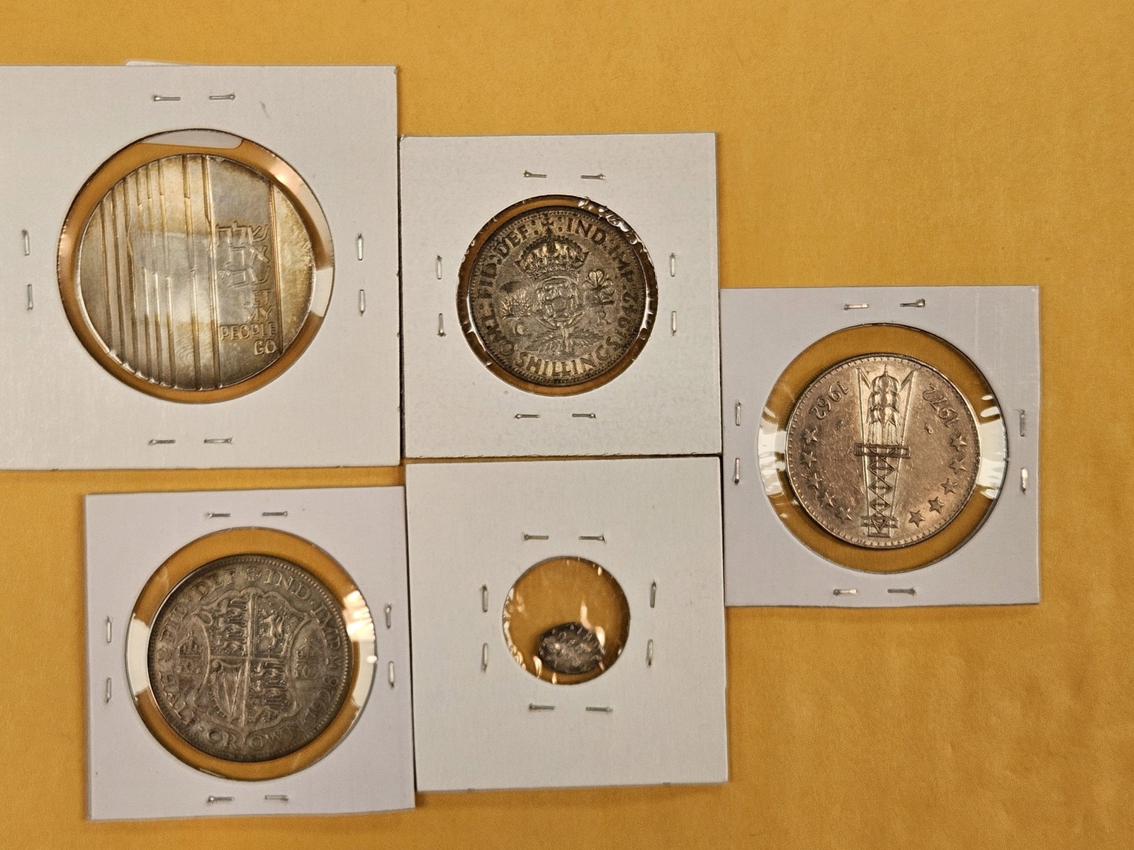 Five lovely, mixed, Silver World coins - 5