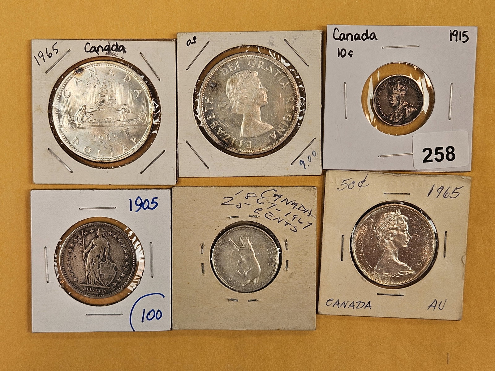 Six more silver World coins: Nice mix