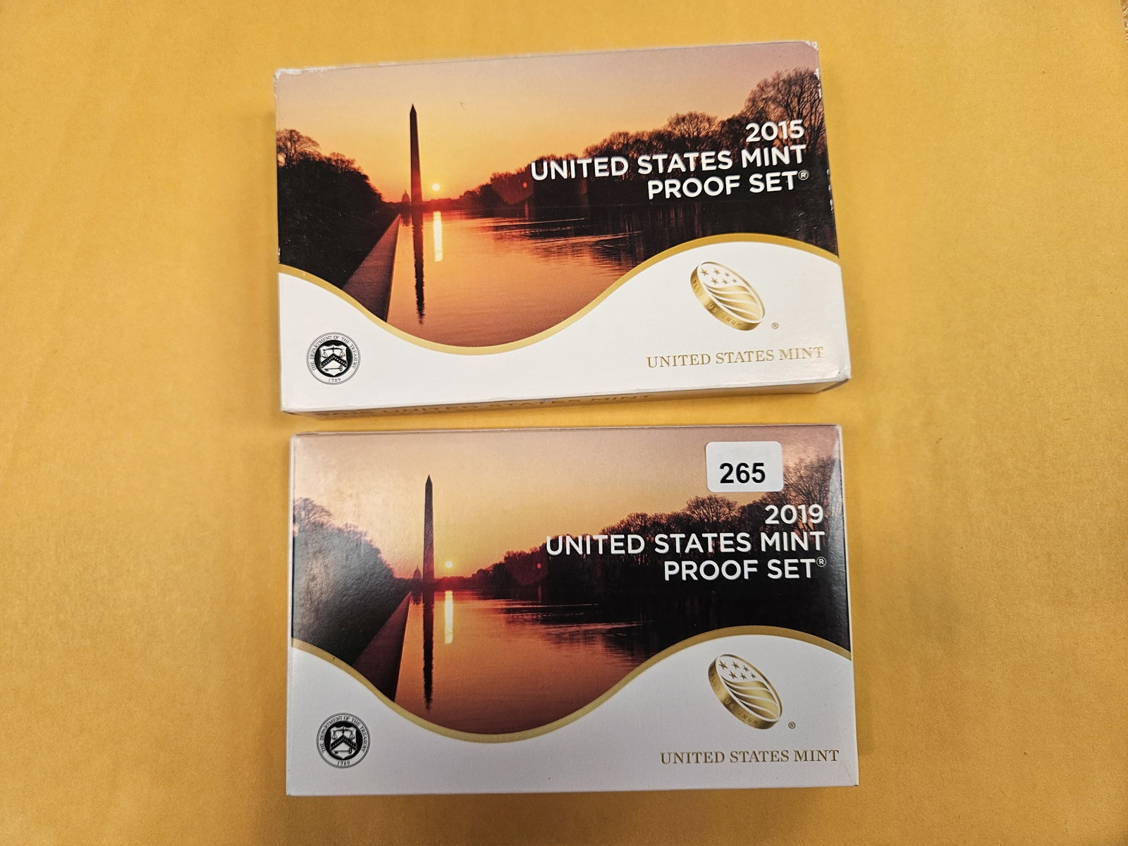2015 and 2019 US Proof Sets: Both in OGP with COAs