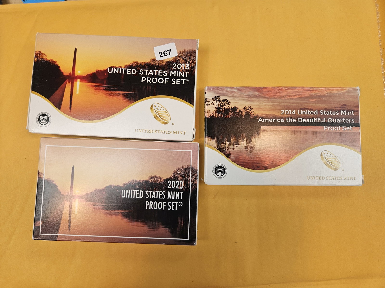 2013, 2020 and 2014 Quarters Proof Sets: All in OGP with COAs