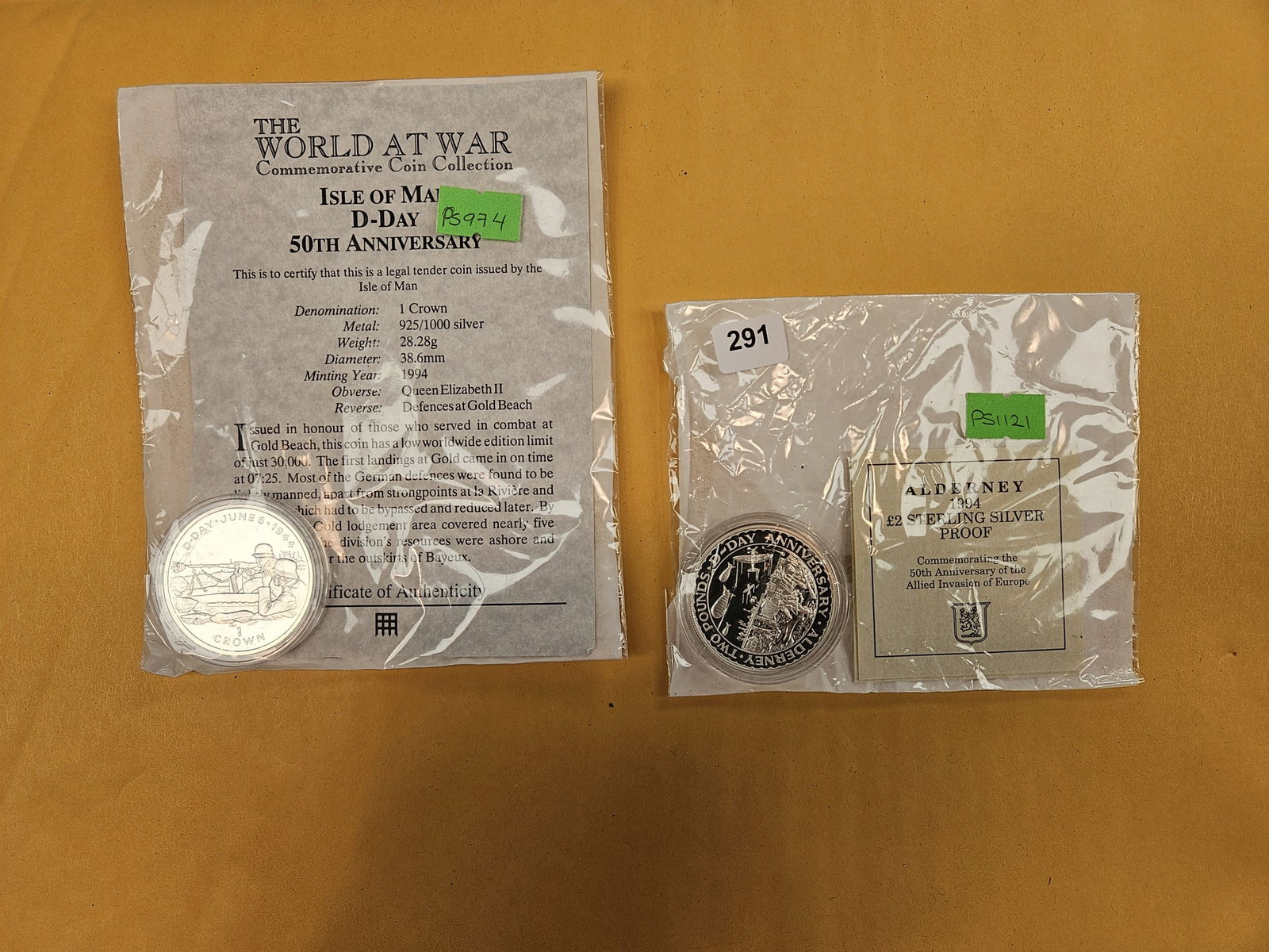 Two GEM Proof Deep Cameo Sterling Silver Coins: Both Commemorative. In packaging with COA