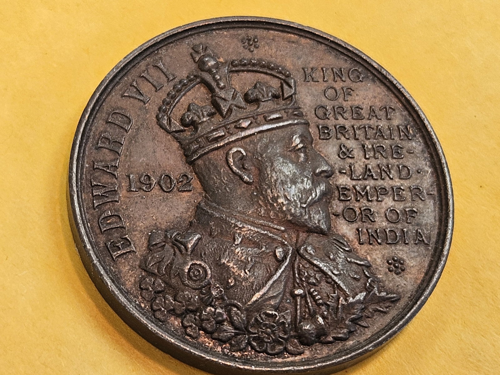 * Scarce 1902 Edward VII Coronation Medal - 3