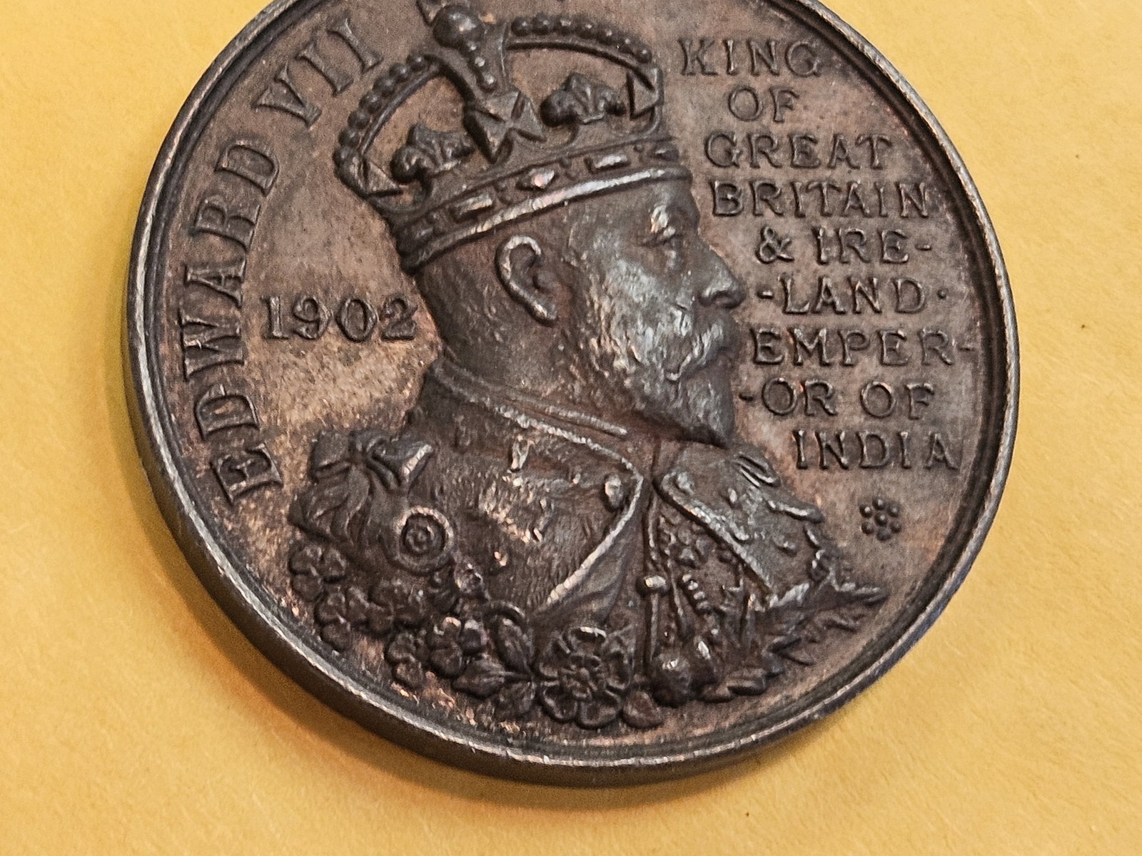 * Scarce 1902 Edward VII Coronation Medal - 4