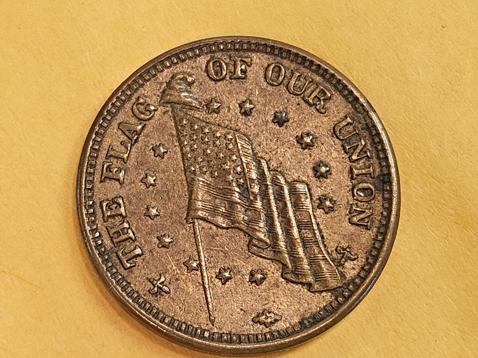 About Uncirculated Civil War Token: Flag of our Union