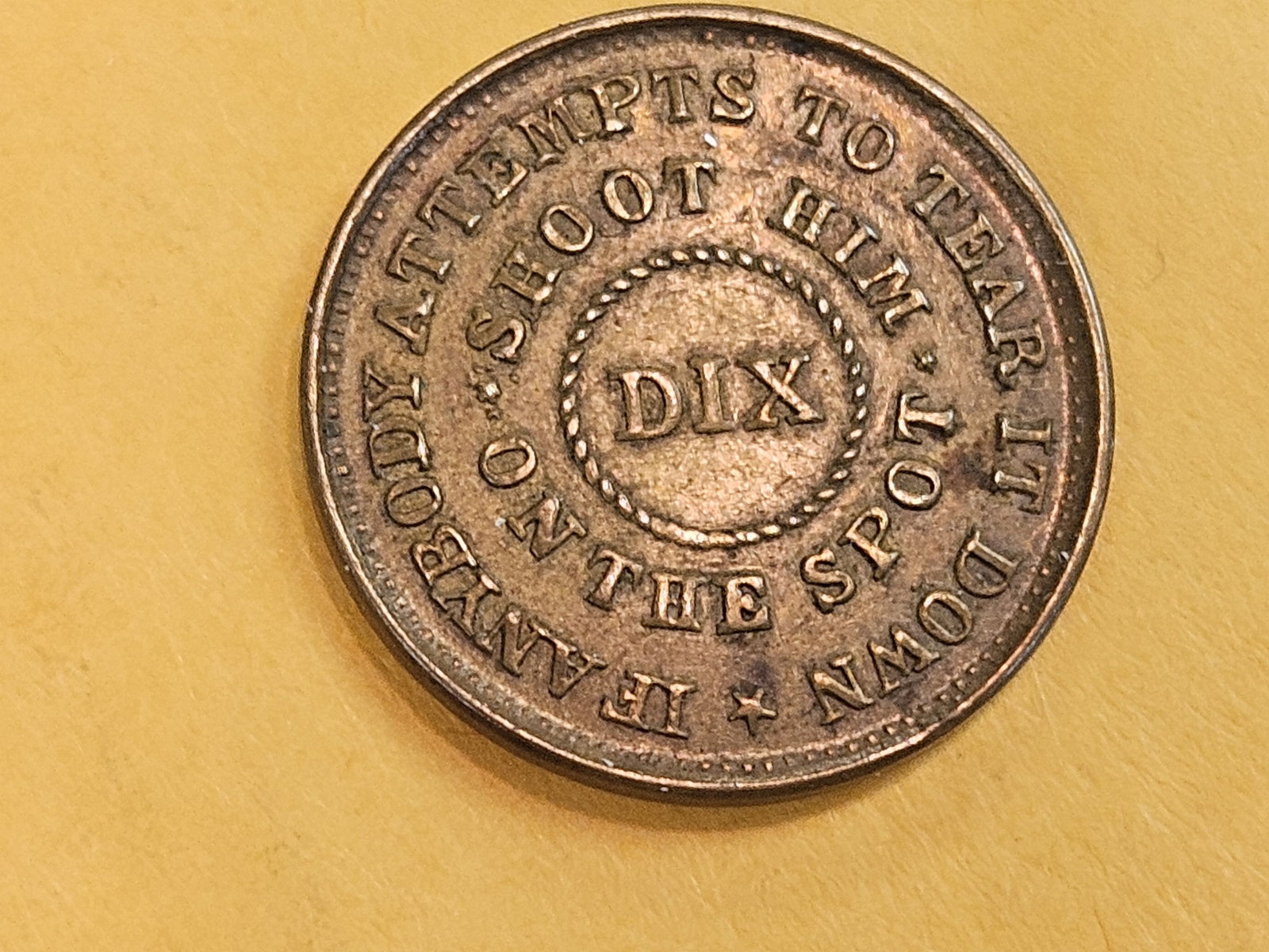 About Uncirculated Civil War Token - 4