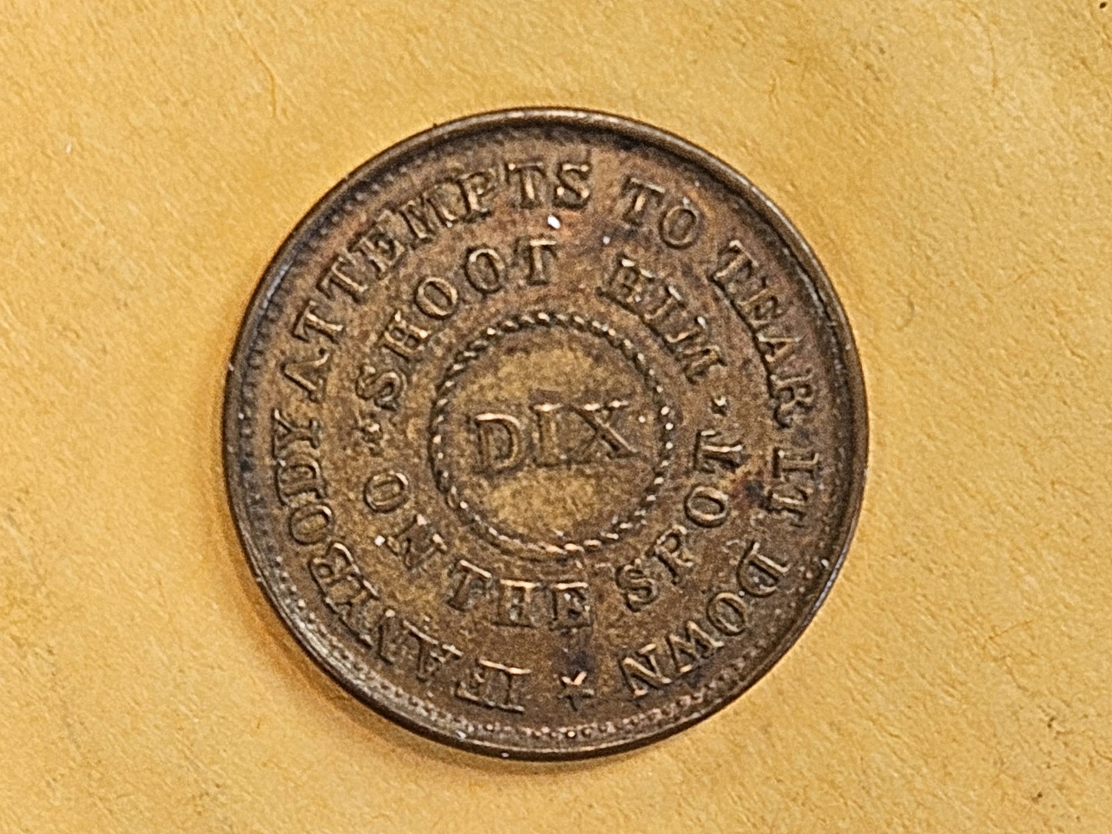 About Uncirculated Civil War Token - 5