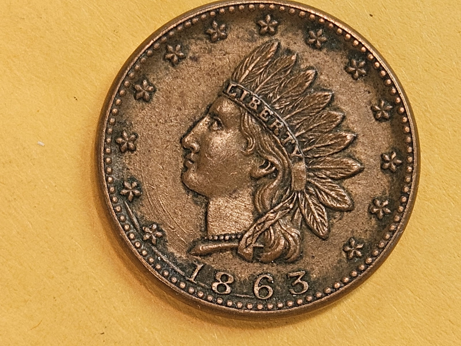 Uncirculated 1863 Civil War Token (1 of 5)