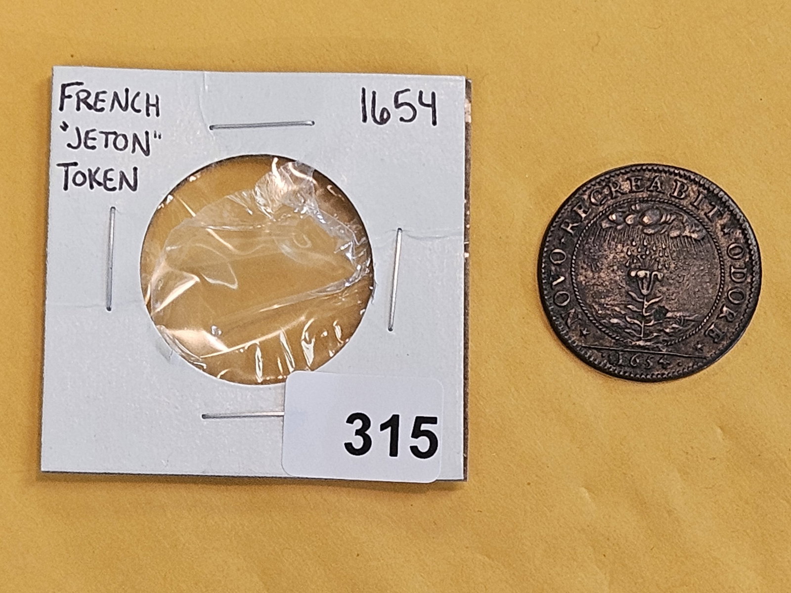 * Scarce AU-UNC 1654 French Token - 2
