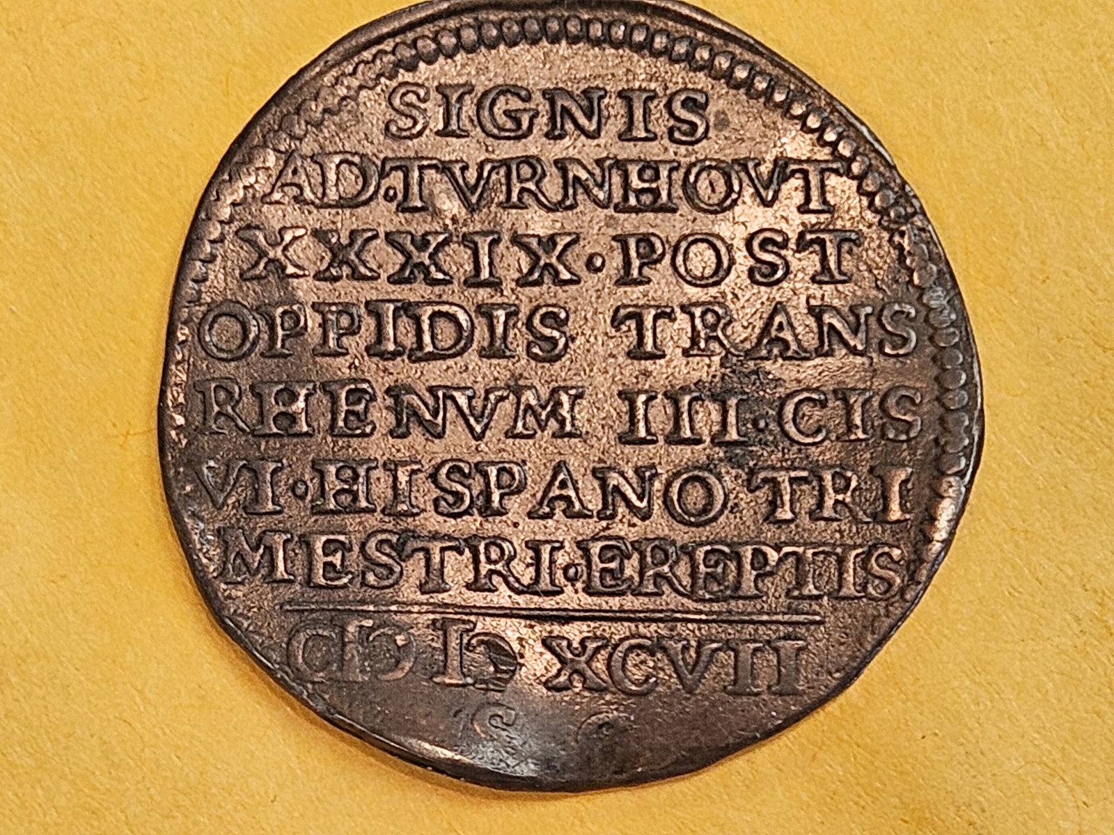 ** Very Scarce ** 1597 Northern Netherlands Token: Looks Uncirculated! Victory of Maurice of Nassau at Turnhout