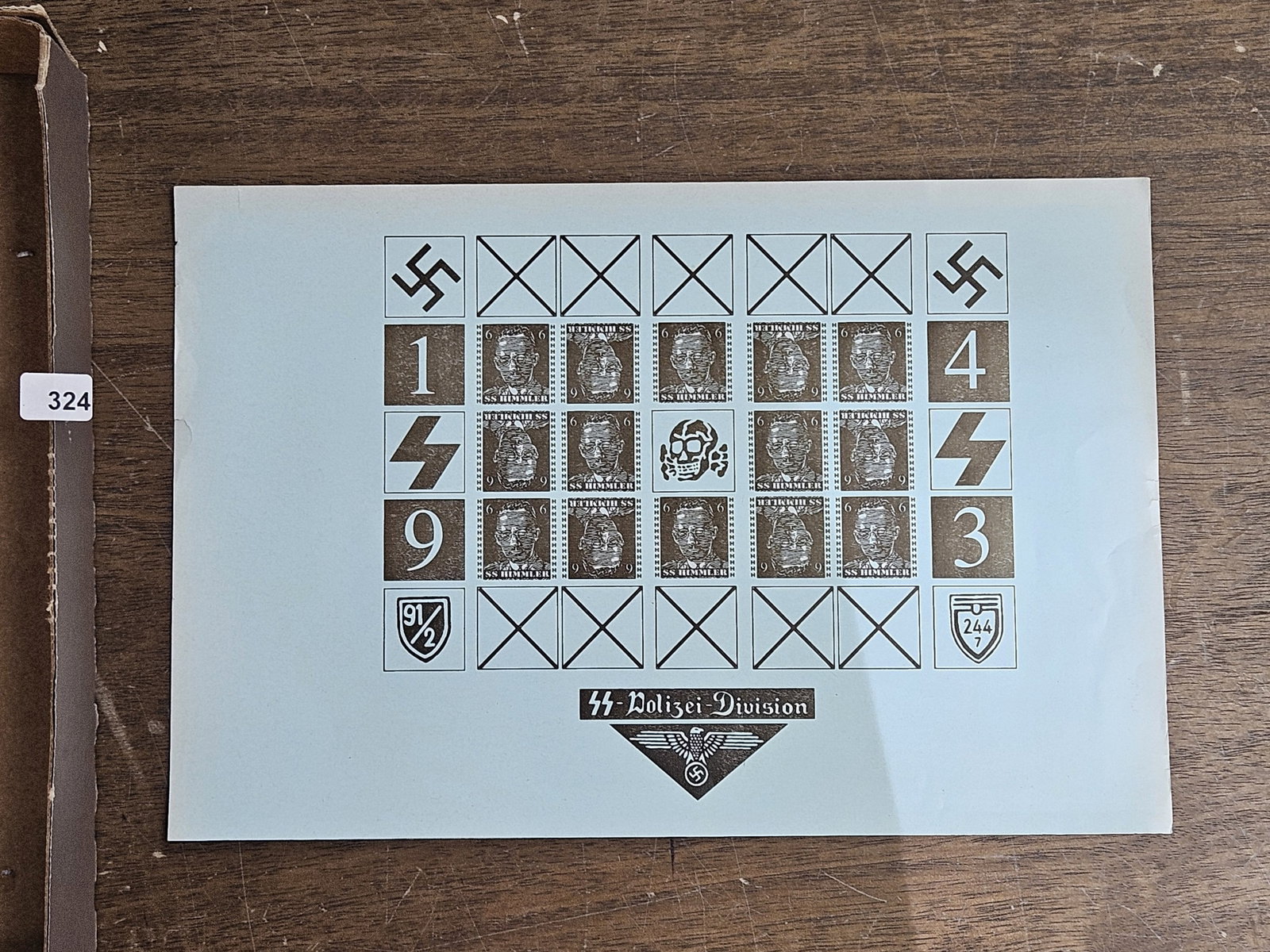 * SCARCE Philatelics: German Wartime Issue. Has 14 six-cent stamps on it. That's all I know