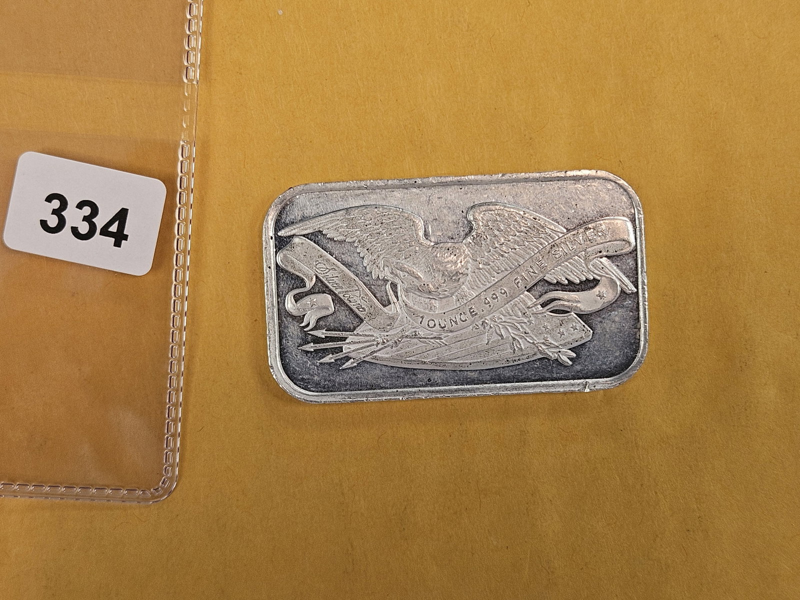 One Troy ounce .999 fine silver art bar: Silvertowne