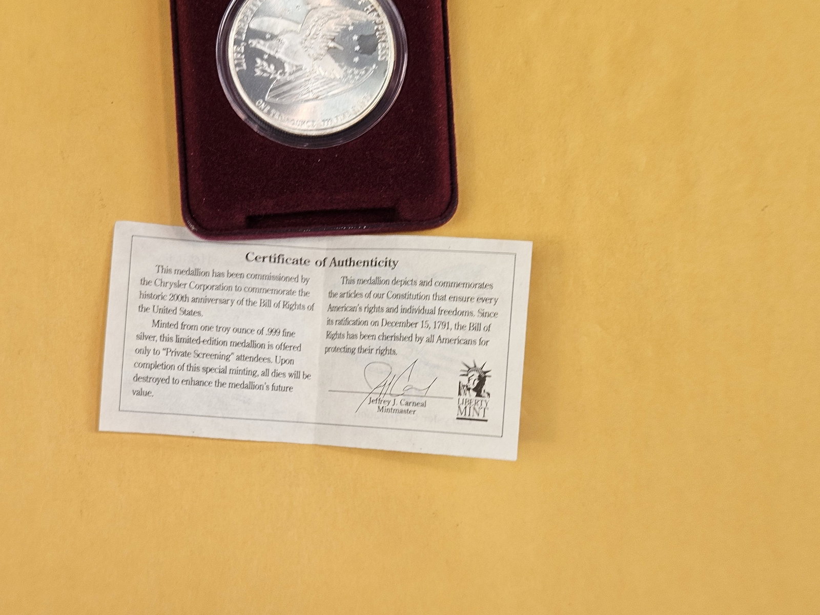 One Troy ounce .999 fine silver art round - 2
