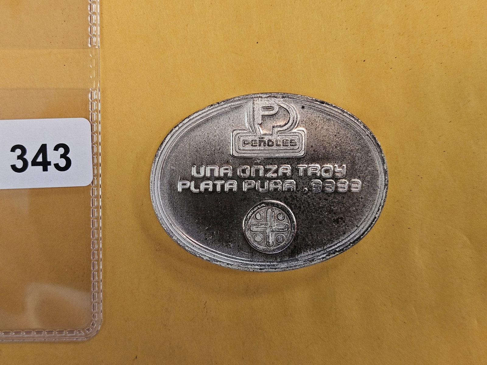One Troy ounce .999 fine silver art bar: Scarcer piece from Mexico