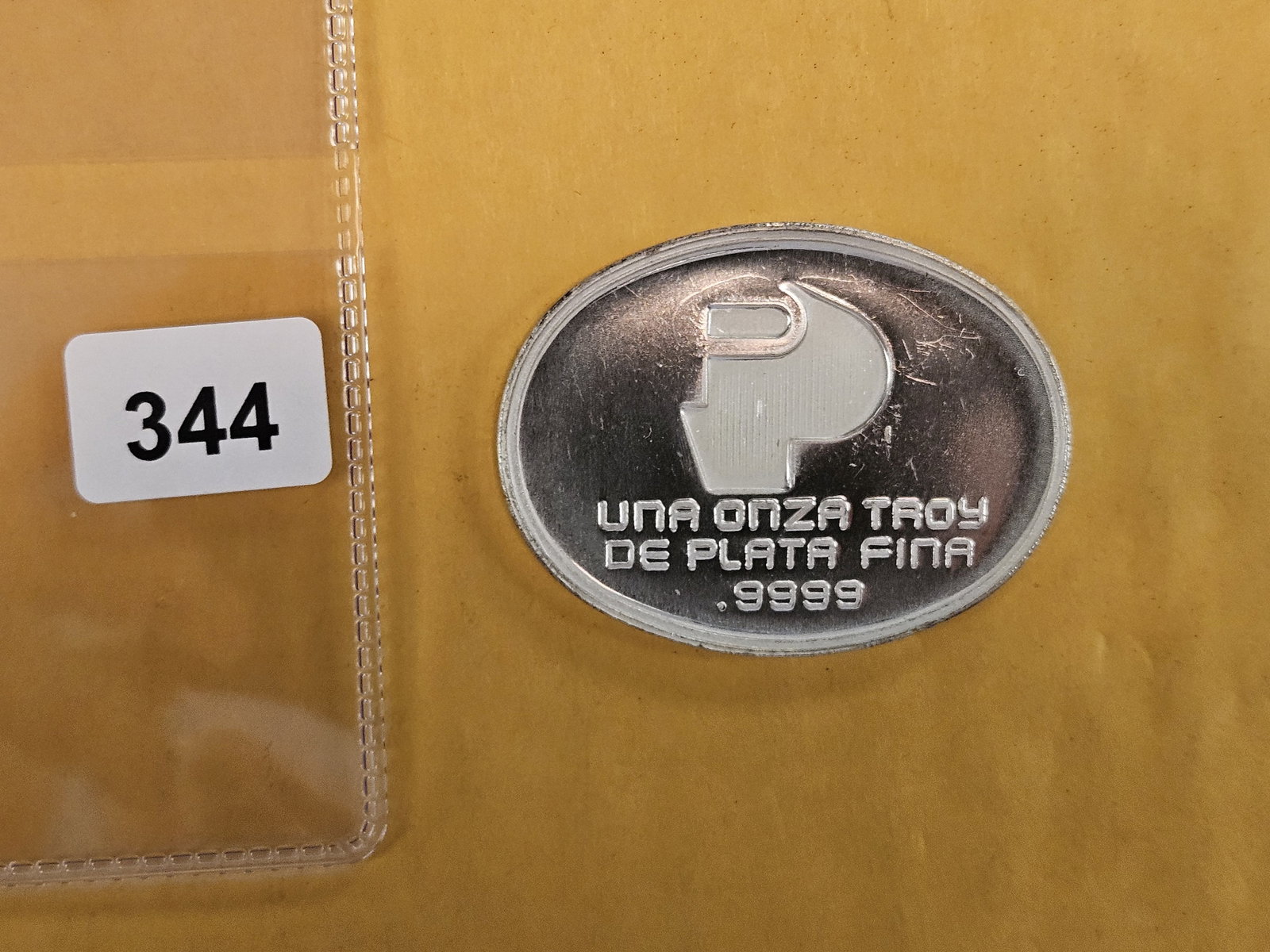 One Troy ounce .999 fine silver art bar: Scarcer piece from Mexico
