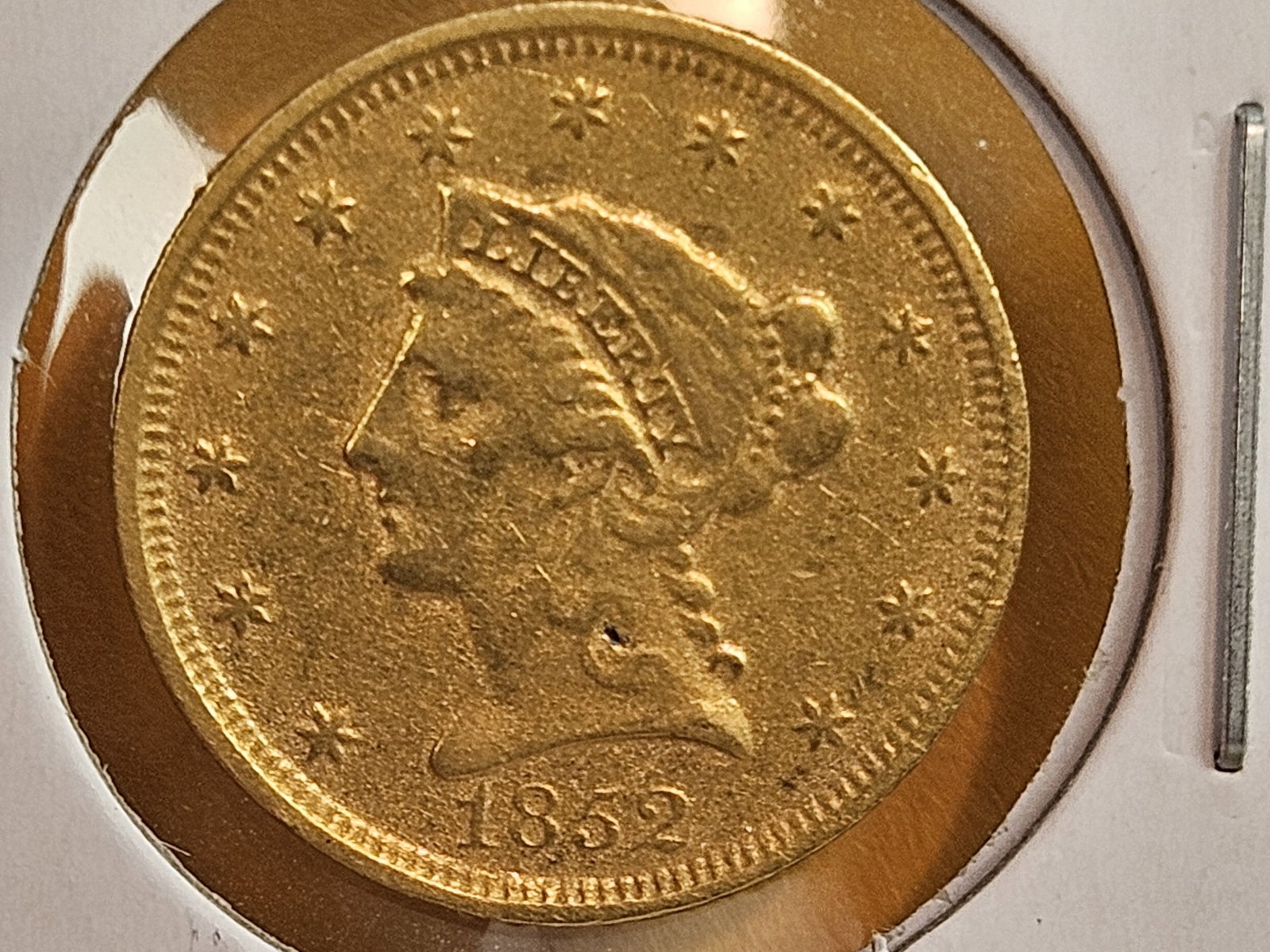 GOLD! Better date 1852 Gold Liberty Head $2.5 Dollar Quarter Eagle: Bright. Sea Salvaged
