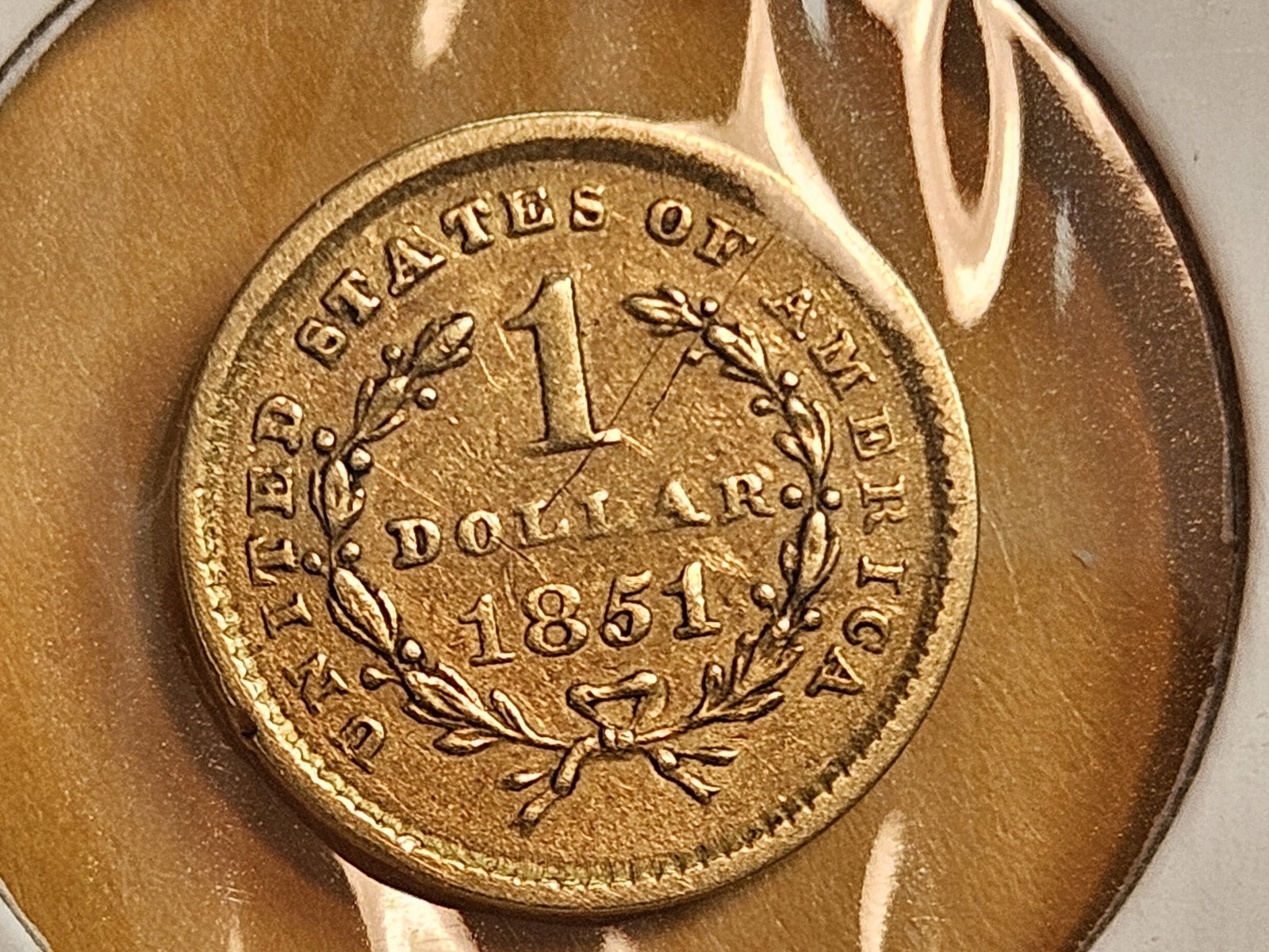 GOLD! 1851 Gold Dollar - 3