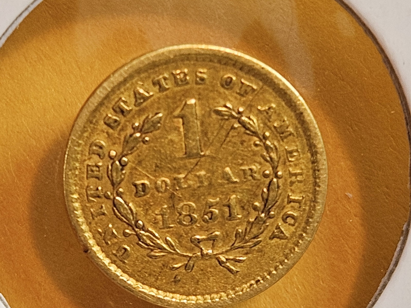 GOLD! 1851 Gold Dollar - 4