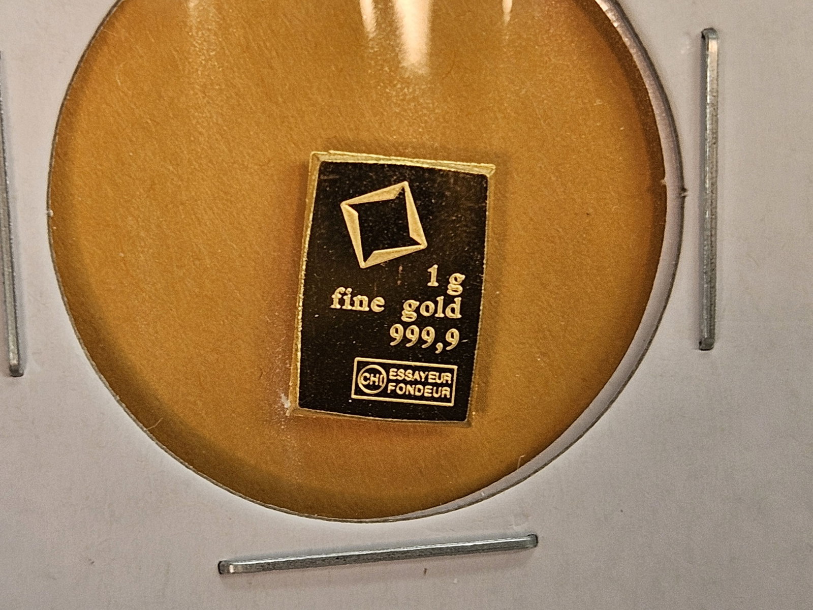 GOLD! Valcambi Suisse One Gram .9999 fine gold bar (1 of 3)