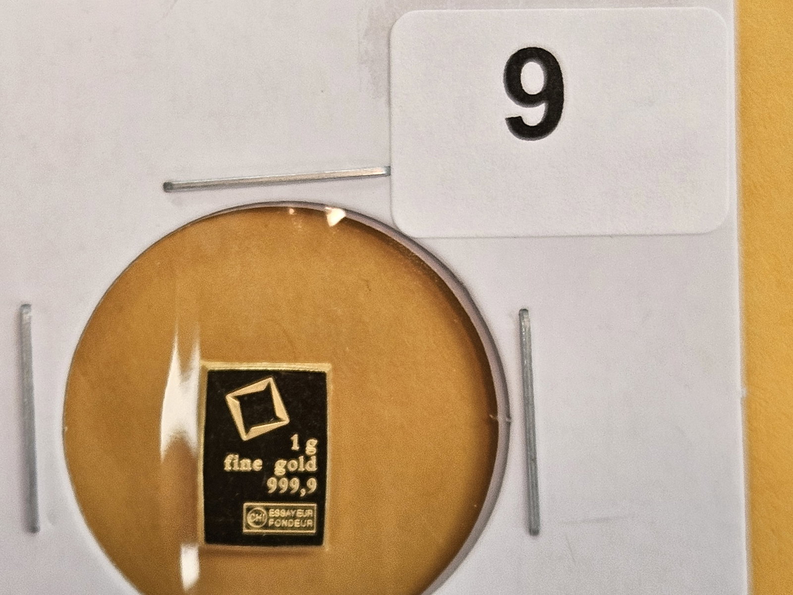 GOLD! Valcambi Suisse One Gram .9999 fine gold bar (1 of 2)
