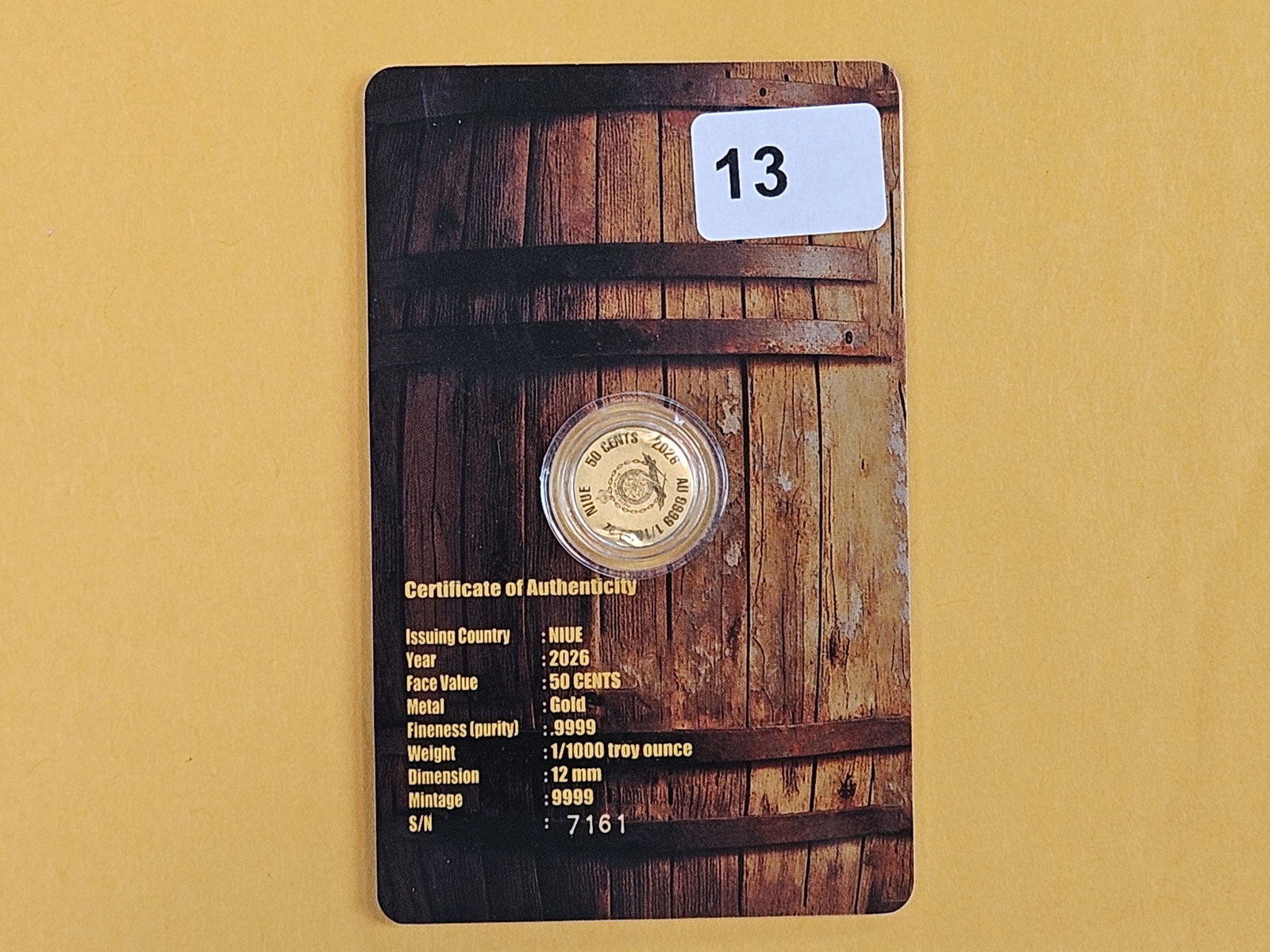GOLD! GEM Niue 2026 Gold 50 Cents - 2