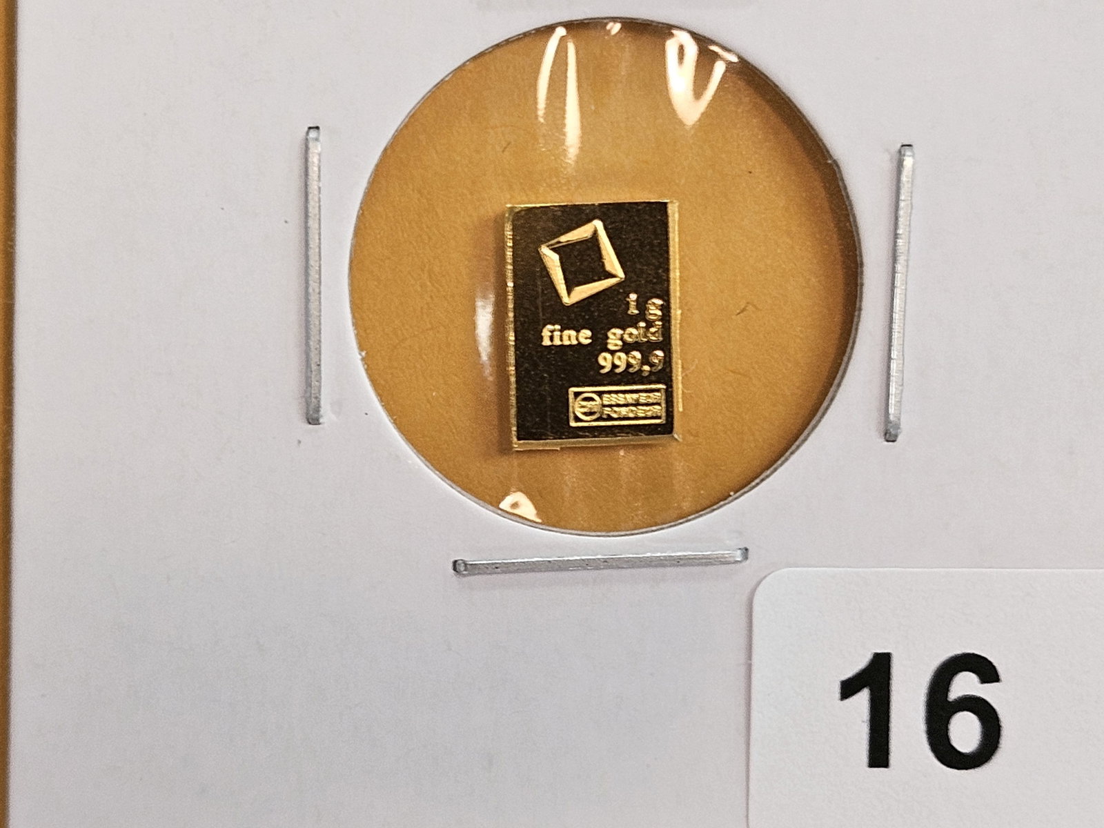 GOLD! Valcambi Suisse One Gram .9999 fine gold bar (1 of 2)