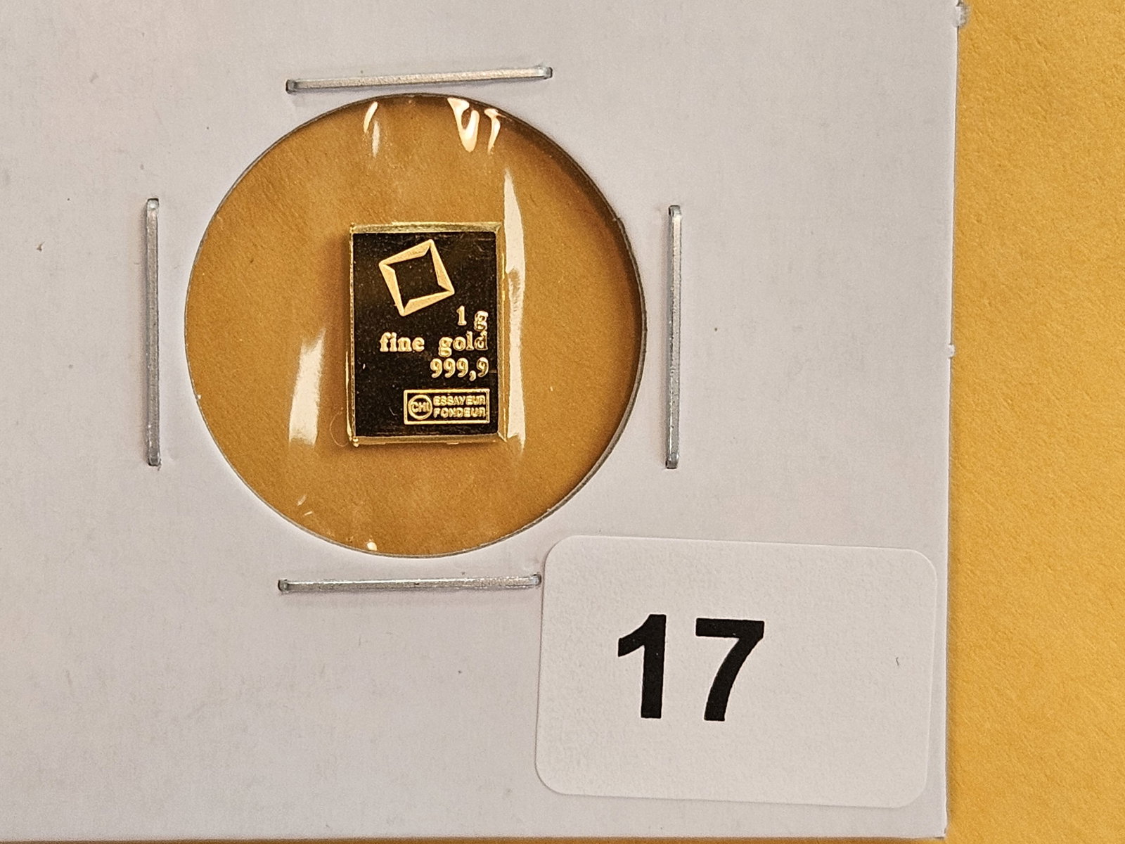 GOLD! Valcambi Suisse One Gram .9999 fine gold bar (1 of 2)