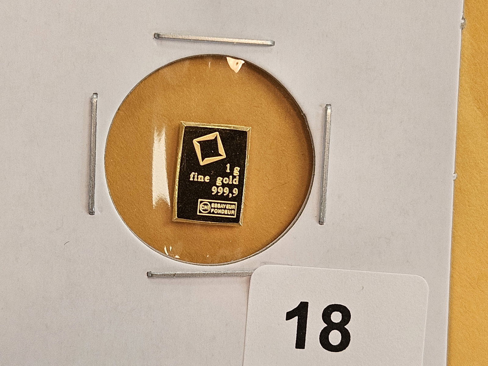 GOLD! Valcambi Suisse One Gram .9999 fine gold bar (1 of 2)