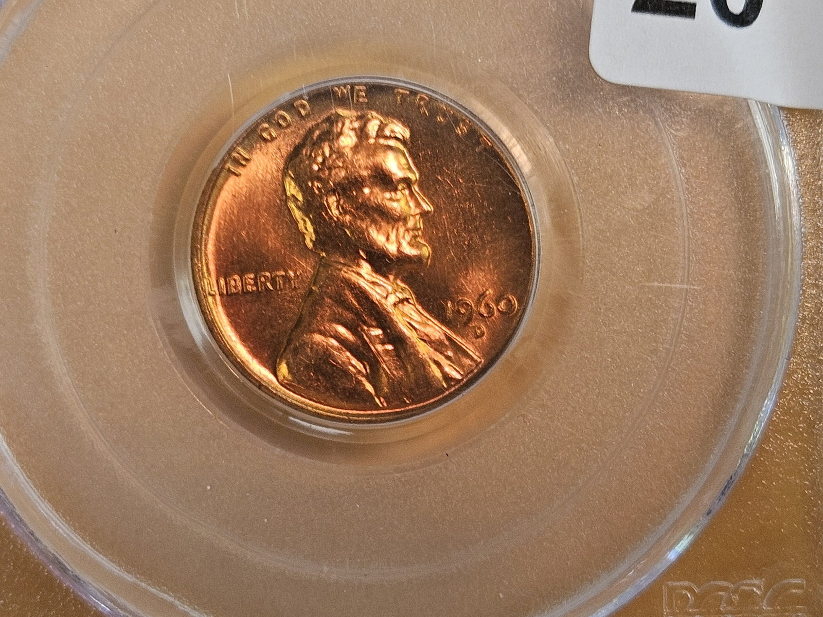 GEM! PCGS 1960-D Lincoln Cent in Mint State 66 RED: Large Date version