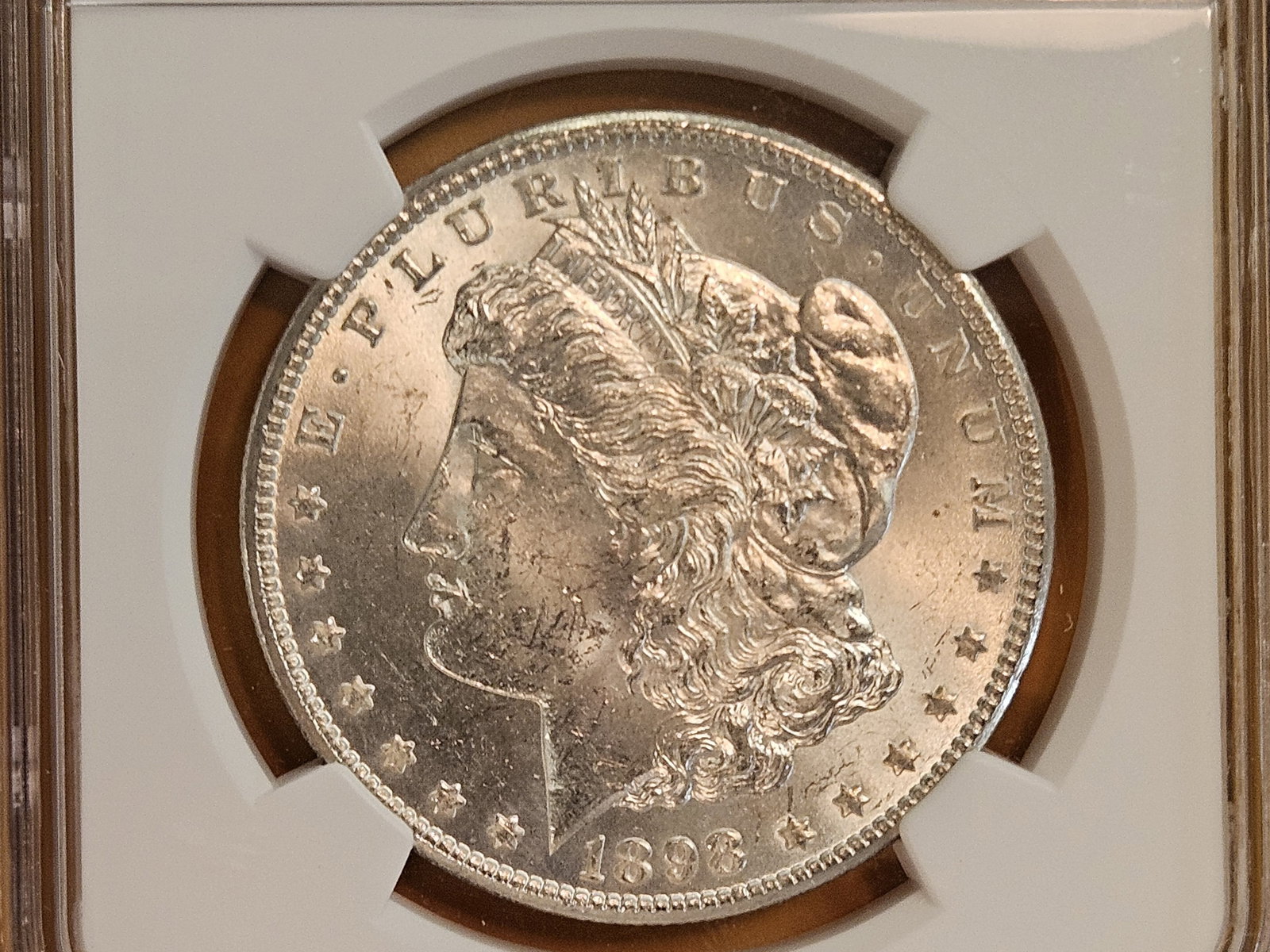 NGC 1898-O Morgan Dollar in Mint State 63 (1 of 3)