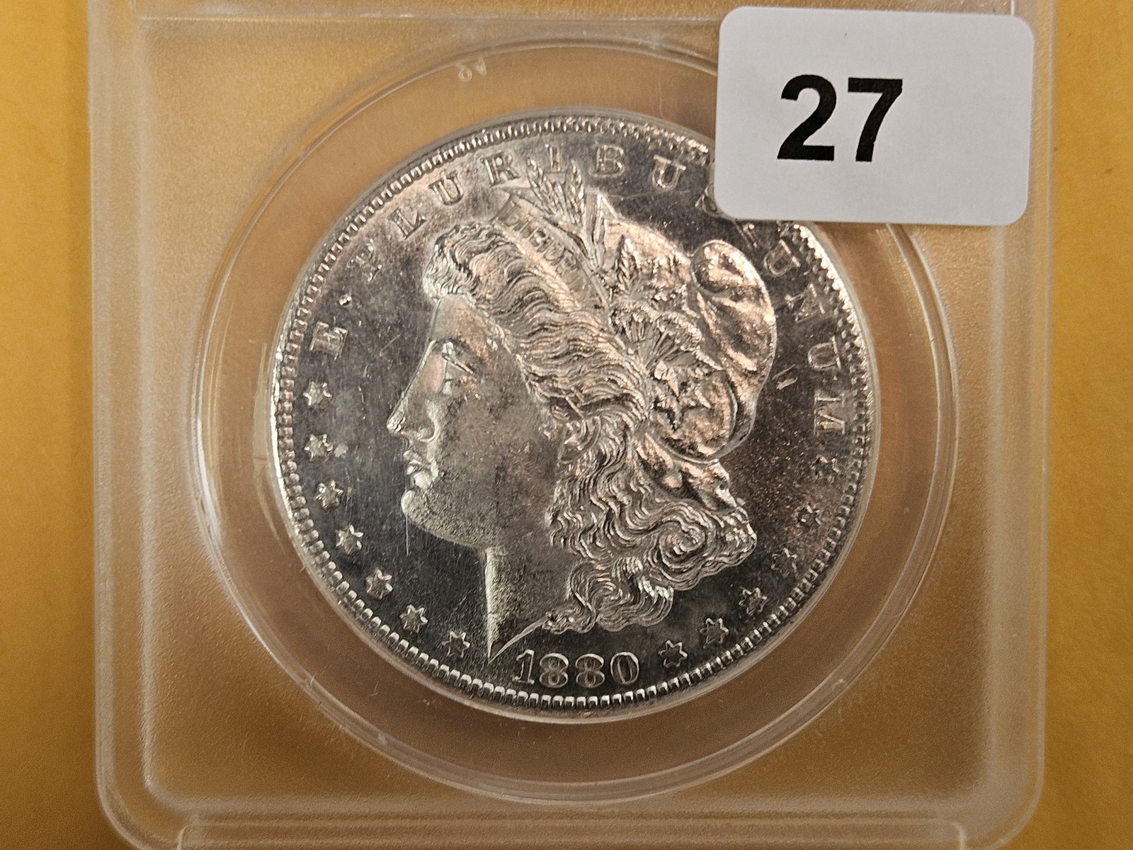 ANACS 1880-S Morgan Dollar in Mint State 60 - details: Cleaned