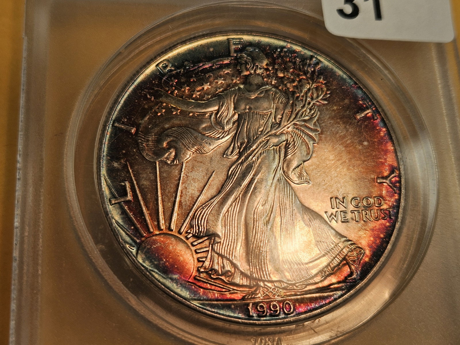 ANACS 1990 American Silver Eagle in Mint State 67 - 2